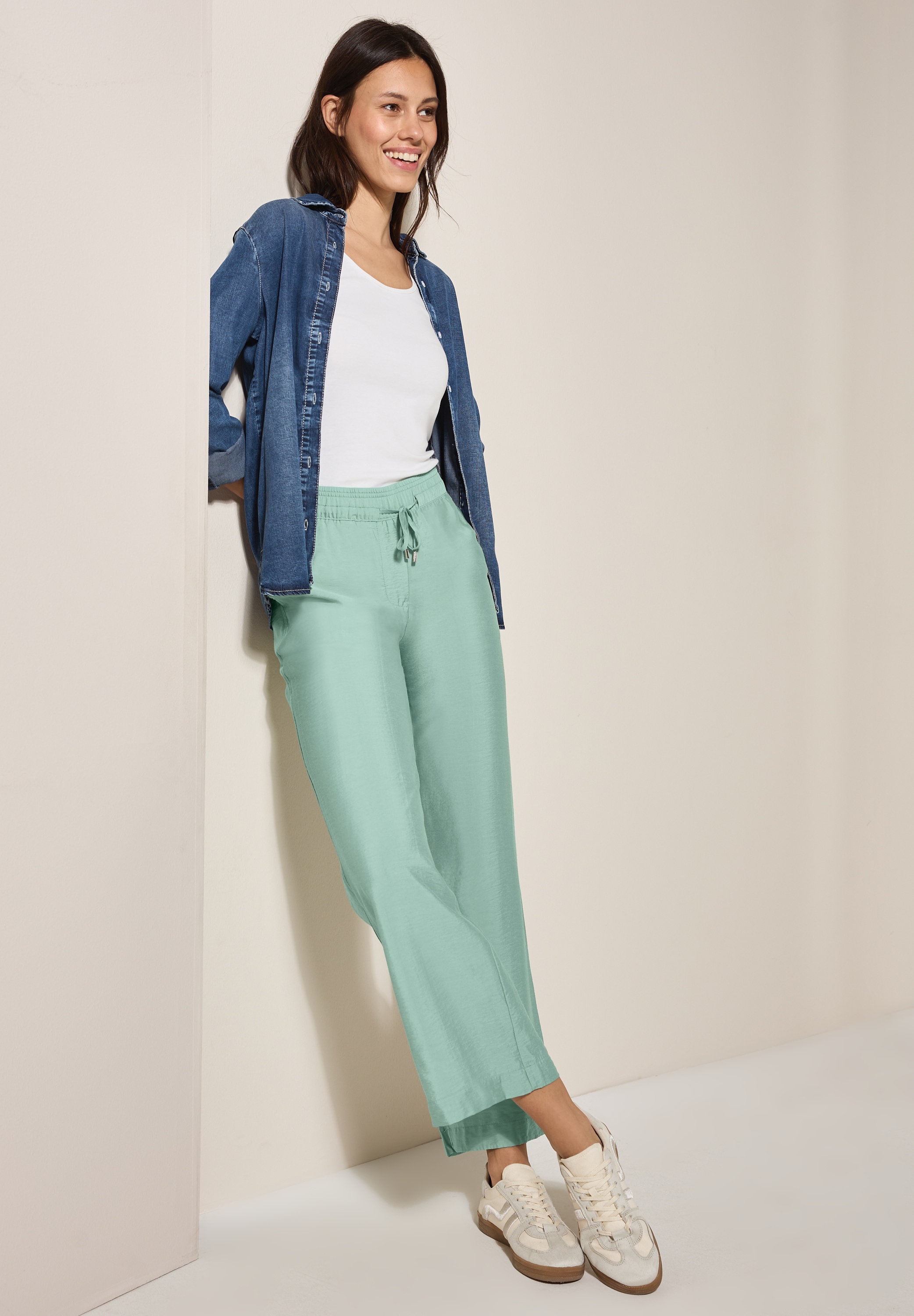Cecil Stoffhose »Style Neele«, Sommerhose mit elastischem Bund mit Tunnelzug