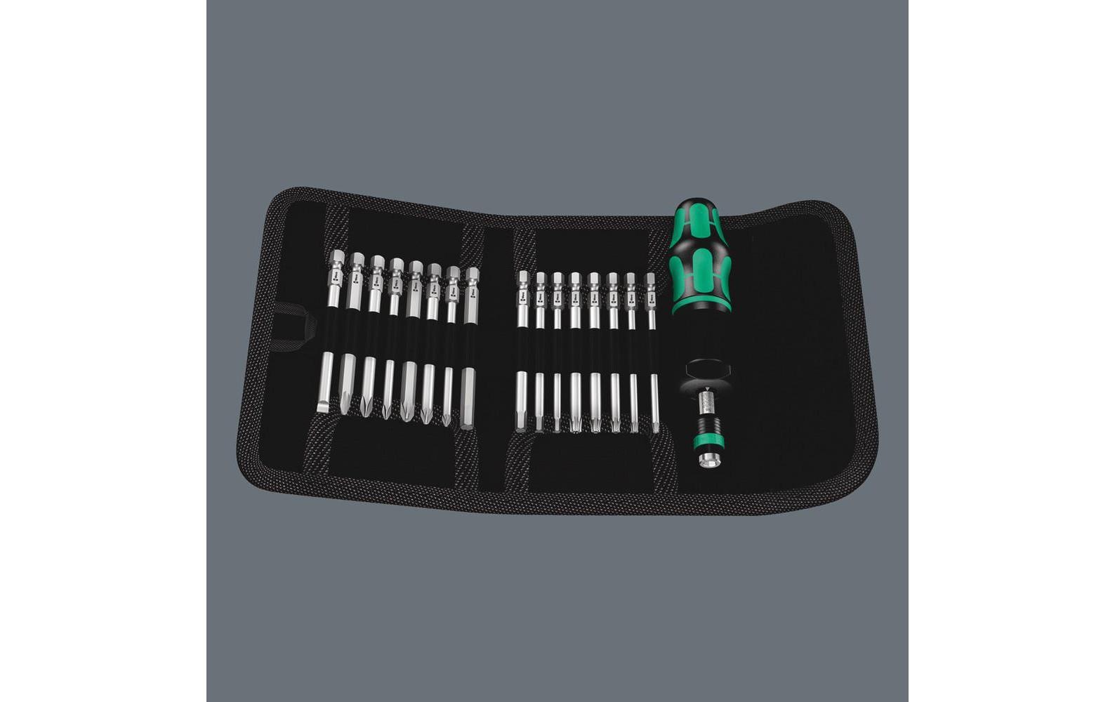 Wera Werkzeugset »Etui Kraftform Kompakt 60 Torque«, (17 tlg.)