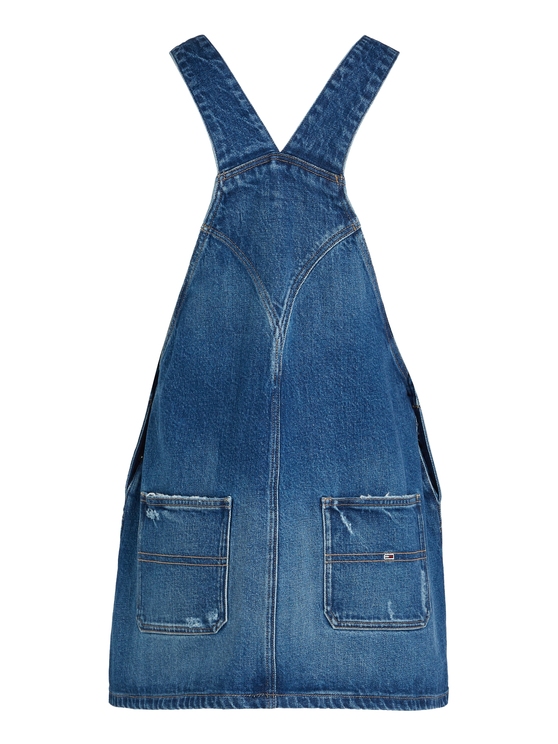 Tommy Jeans Latzkleid »DUNGAREE DENIM DRESS CH6138«, mit Tommy Jeans Flagge