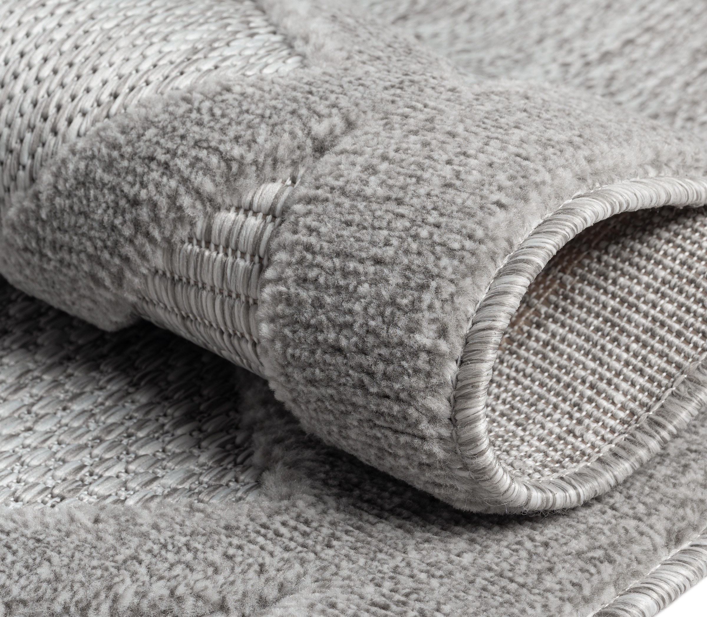 Myflair Möbel & Accessoires Teppich »Amara, LAGERRÄUMUNG!«, rechteckig, 8 mm Höhe, Uni Farben, Hoch-Tief Effekt, Outdoor geeignet, Balkon, Terrasse