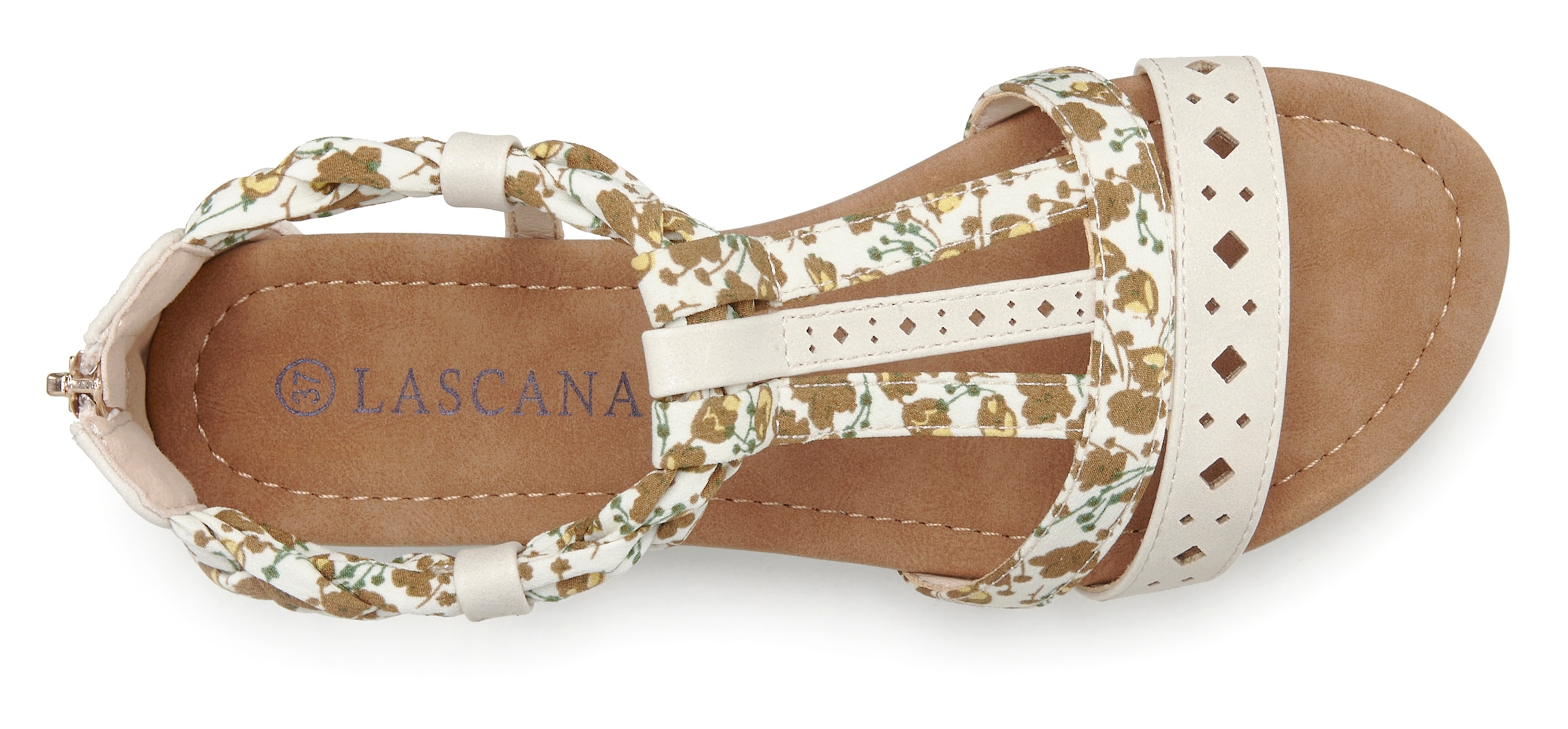 LASCANA Sandale »Sommerschuh«, Sandalette, Sommerschuh mit Riemchen im Festival-Look VEGAN