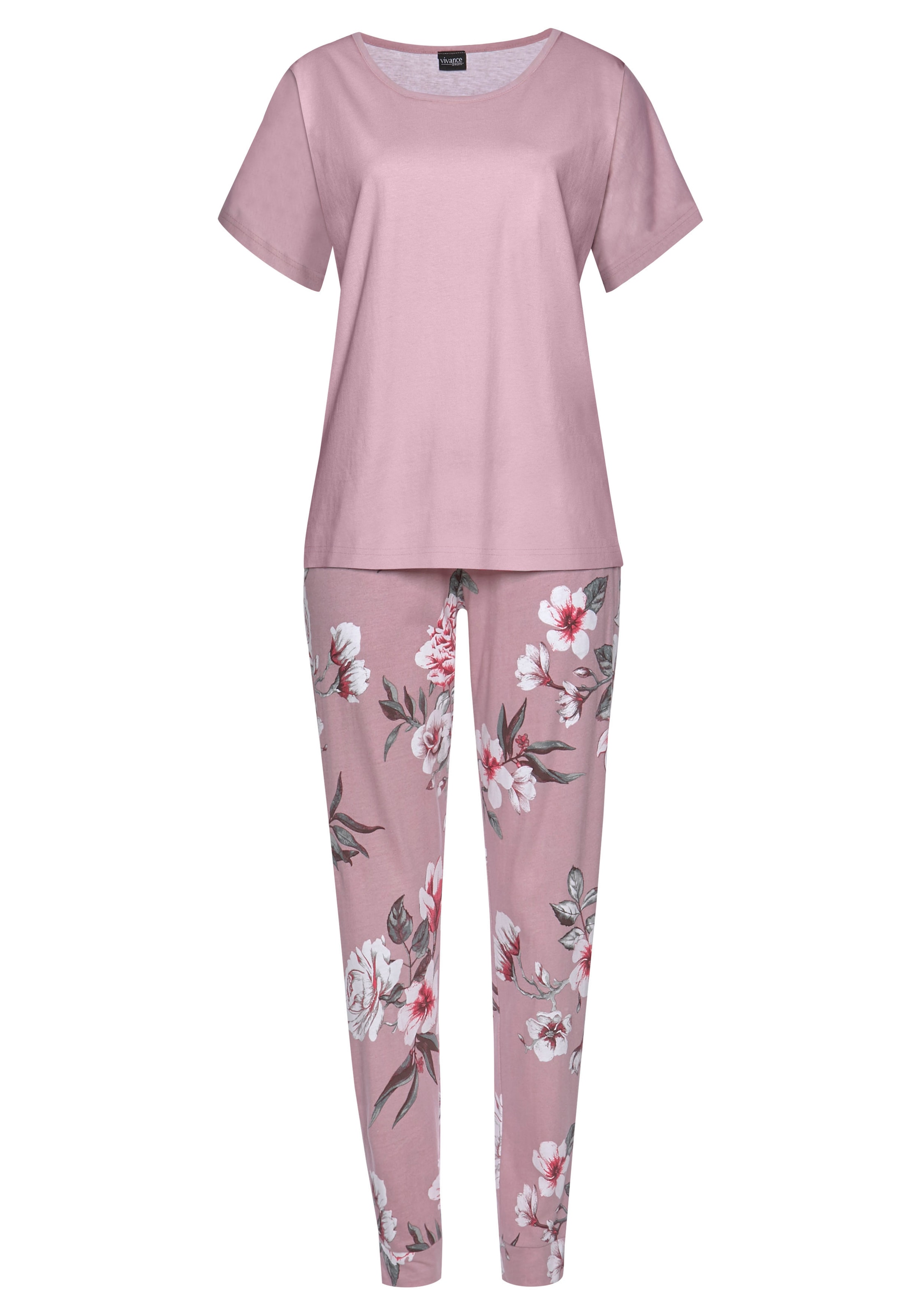 Vivance Dreams Pyjama, (4 tlg., 2 Stück), mit Blumendruck online shoppen  bei Jelmoli-Versand Schweiz