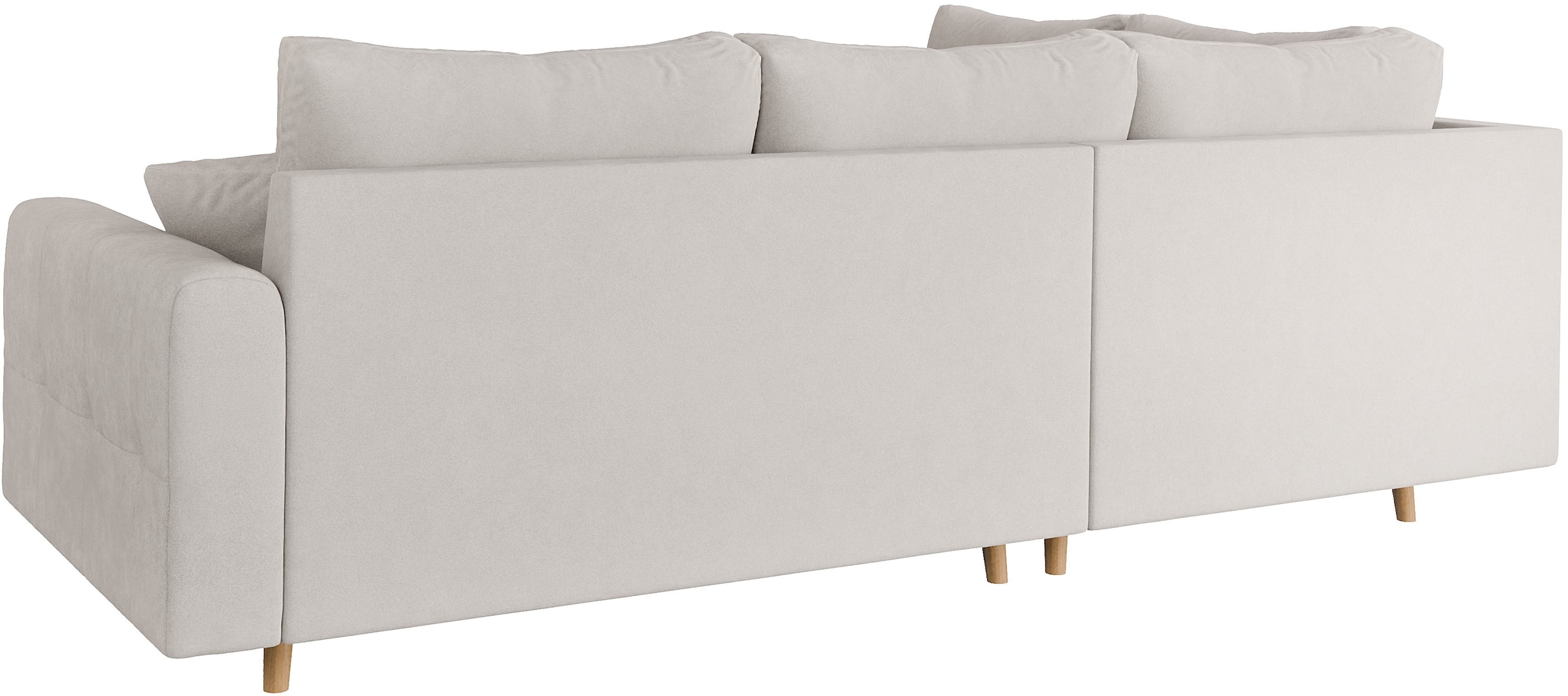 Home affaire Ecksofa »CHARRE L-Form mit Ottomane, Masse B/T/H: 231/161/81 cm«, feine Steppung, lose Rücken- und Zierkissen, auch in Cord und Bouclé