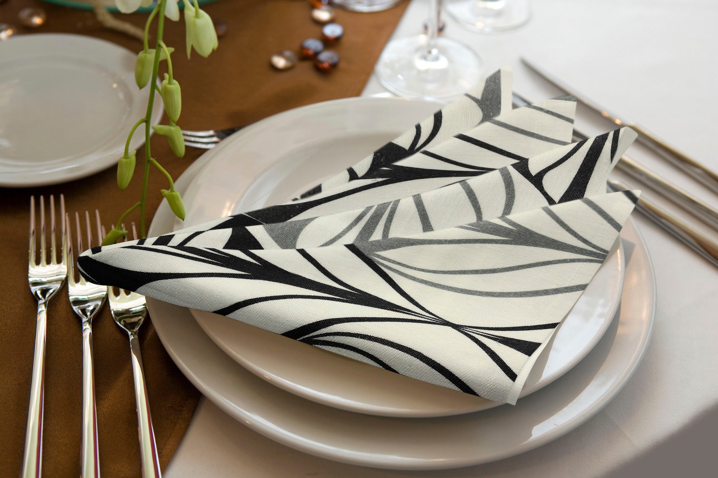 Adam Stoffserviette »Wave«, aus Bio-Baumwolle,Made in Germany