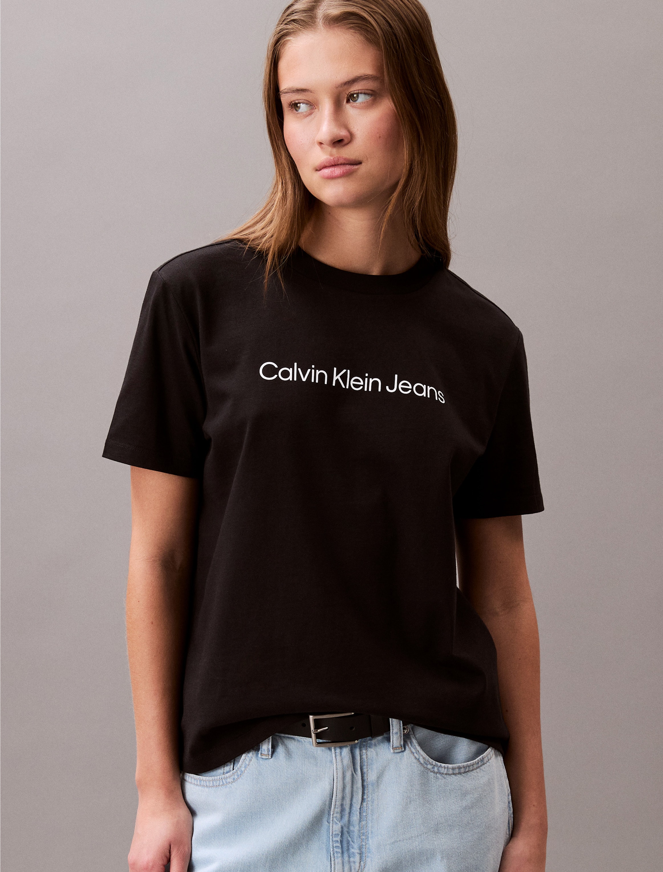 Calvin Klein Jeans T-Shirt »A- INST. LOGO CLASSIC TEE SS«, mit Logoschriftzug