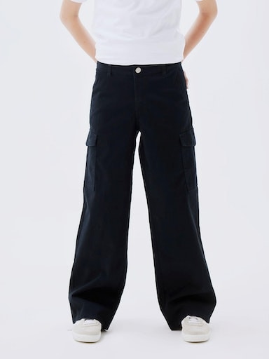 Name It Cargohose »NKFROSE für Mädchen mit Cargotaschen und Stretch« unifarben, modisch, regular fit, Baumwollmischung, Web
