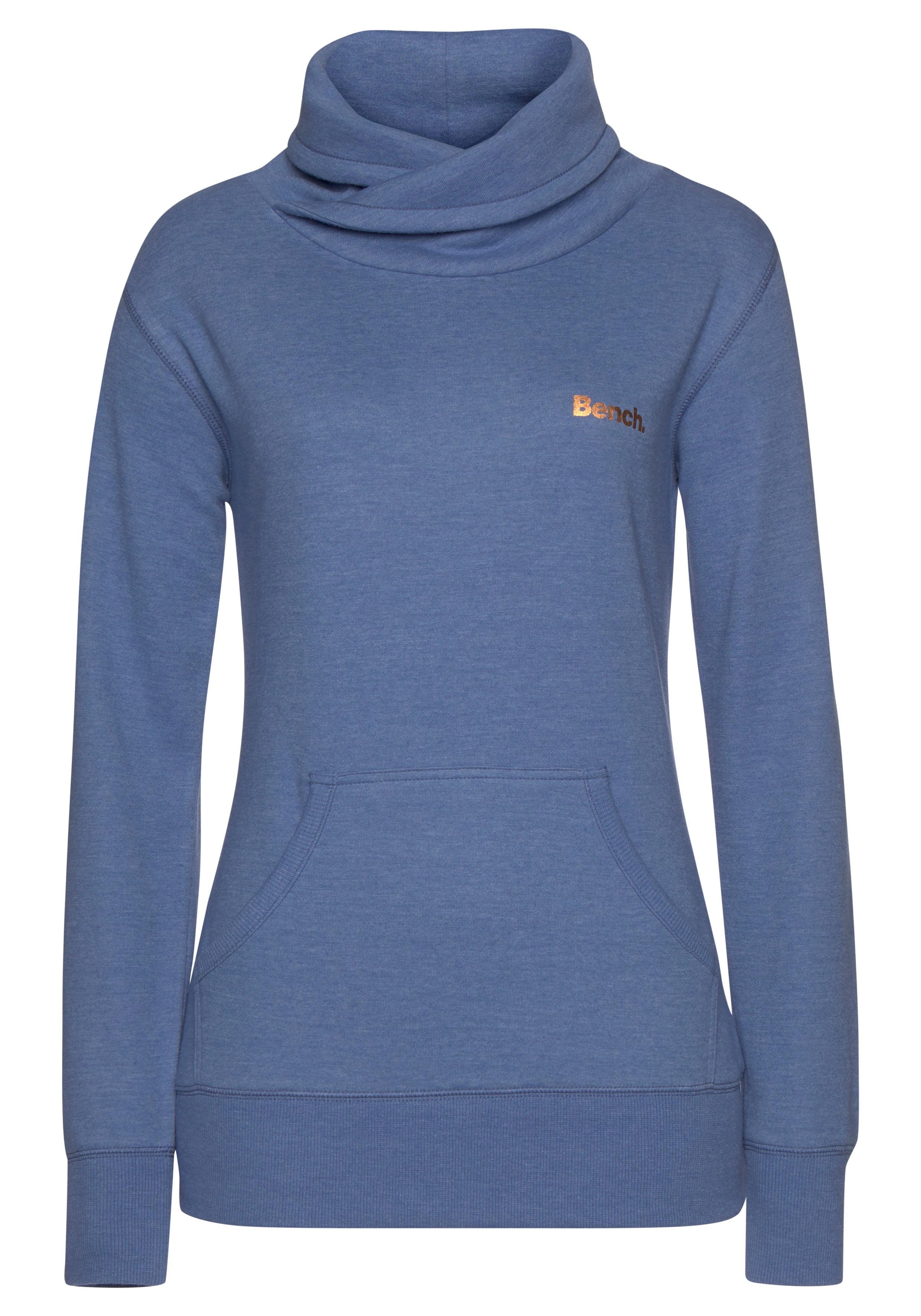 Bench. Loungewear Longsweatshirt »mit Stehkragen in Layeroptik«, und Kängurutasche, Loungewear, Loungeanzug