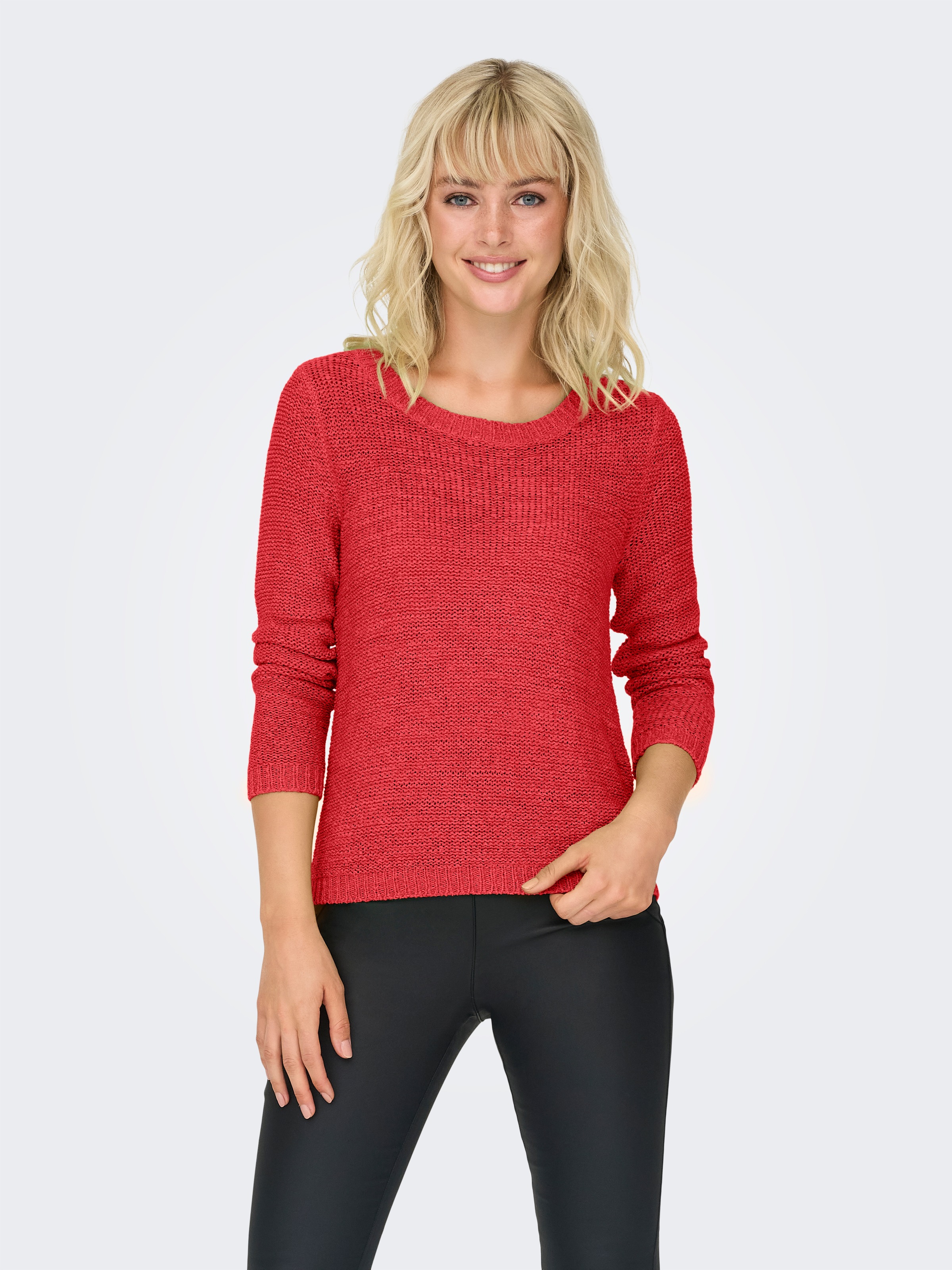 ONLY Strickpullover »ONLGEENA XO L/S PULLOVER KNT NOOS« mit Rundhalsausschnitt