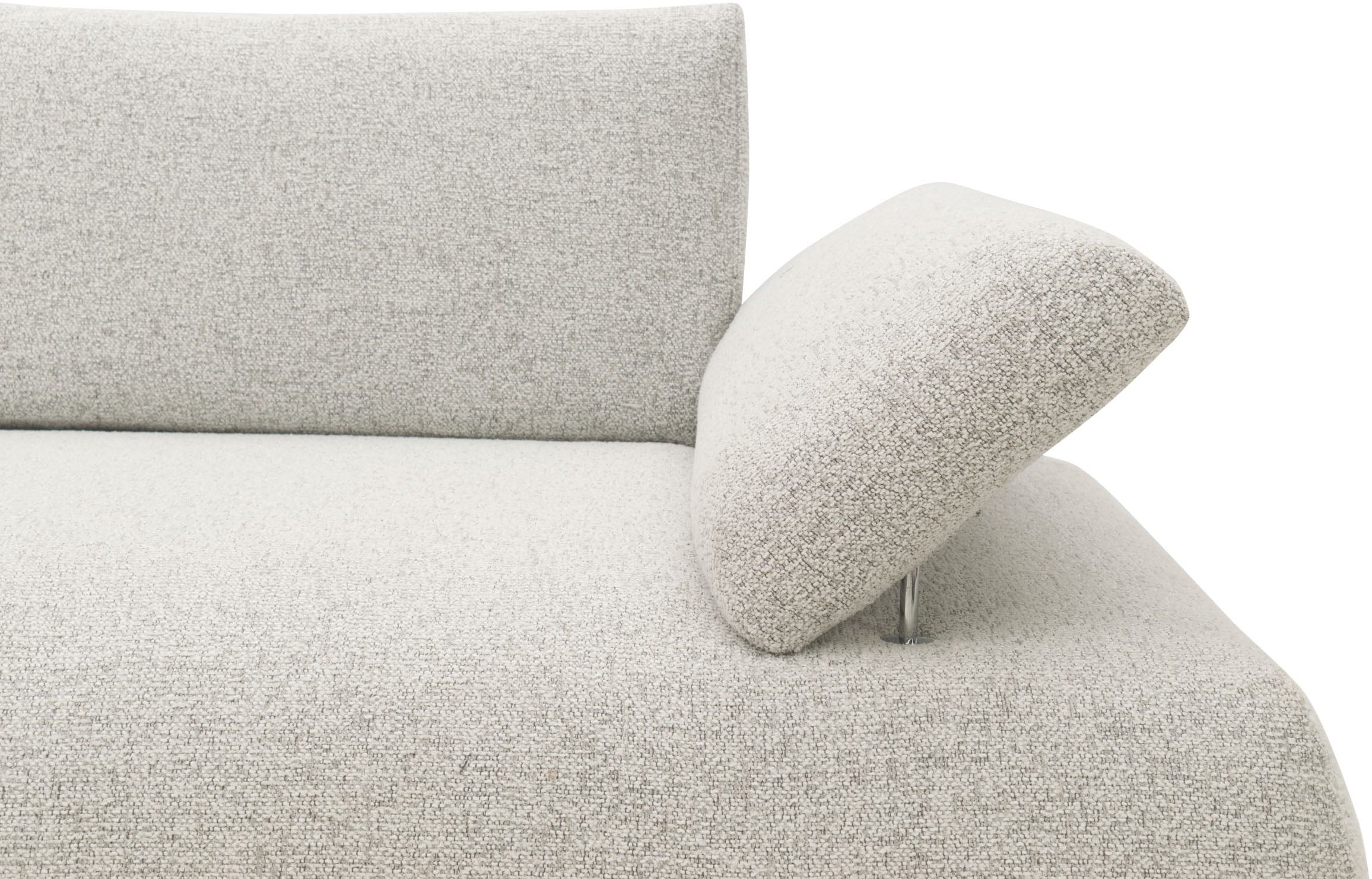 DOMO collection Big-Sofa »Évora Megasofa Breite 244 cm«, (2 St.), Federkern, inkl. Armlehnenverstellung, Struktur grob, silberfarben