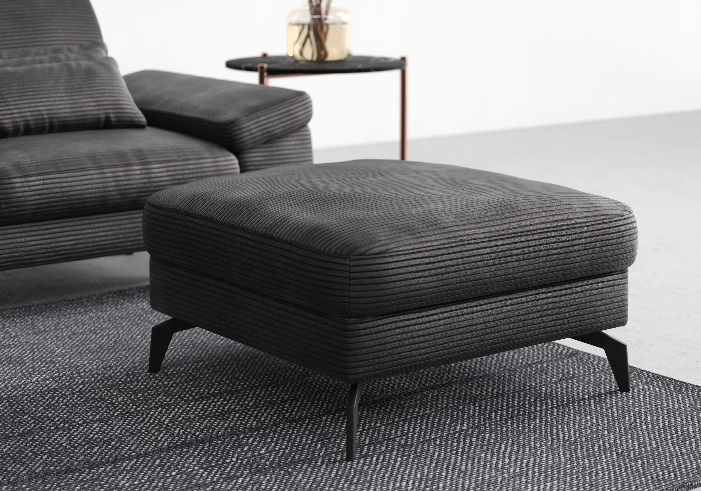 sit&more Polsterhocker »Cabana«, mit stylischen Metallfüssen