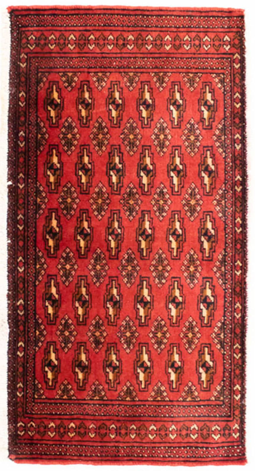 morgenland Wollteppich »Turkaman Teppich handgeknüpft rot