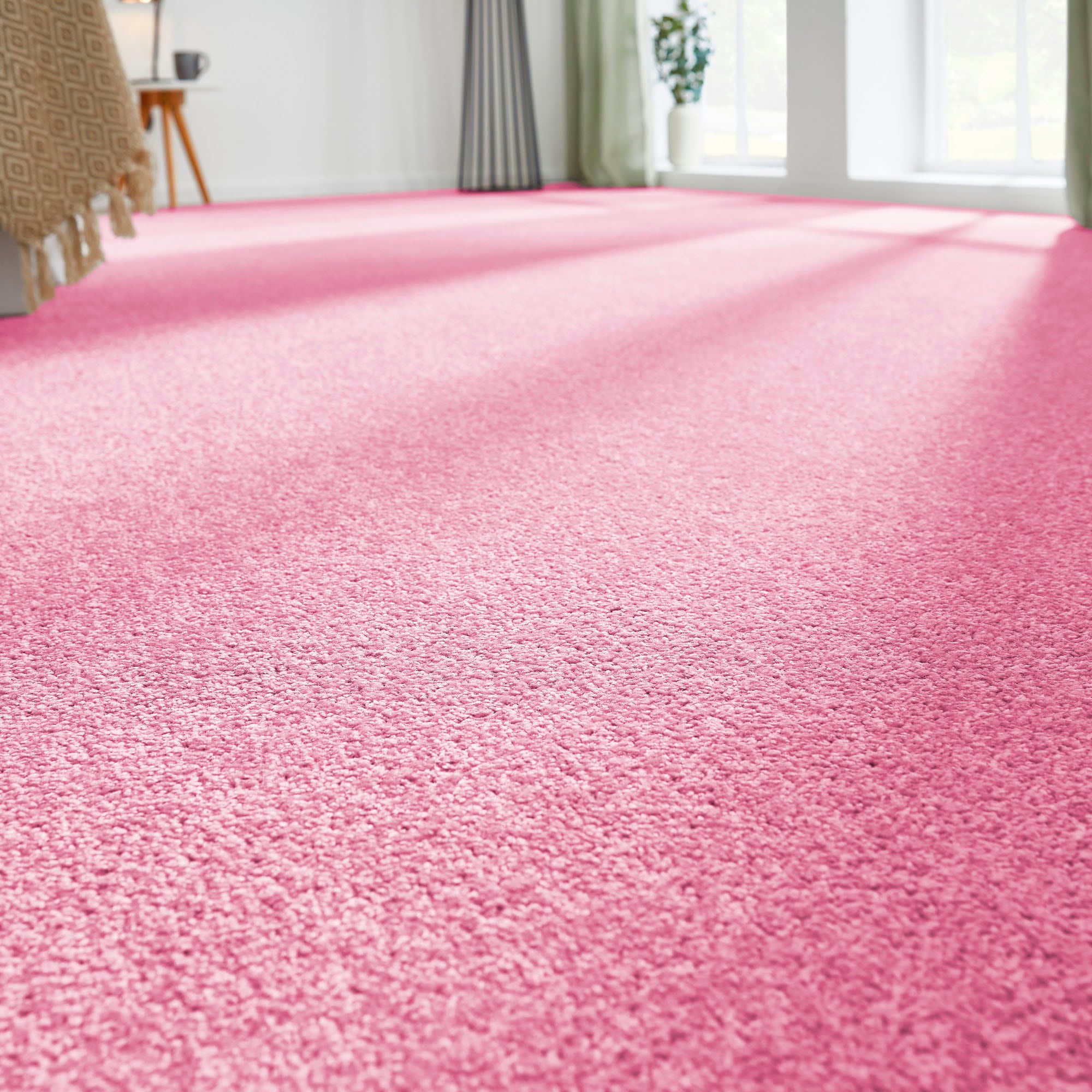 Andiamo Teppichboden »Ines, Kräuselvelours, Made in Netherlands«, rechteckig, 8,5 mm Höhe, Uni Farben, Breite 400 cm, strapazierfähig & pflegeleicht