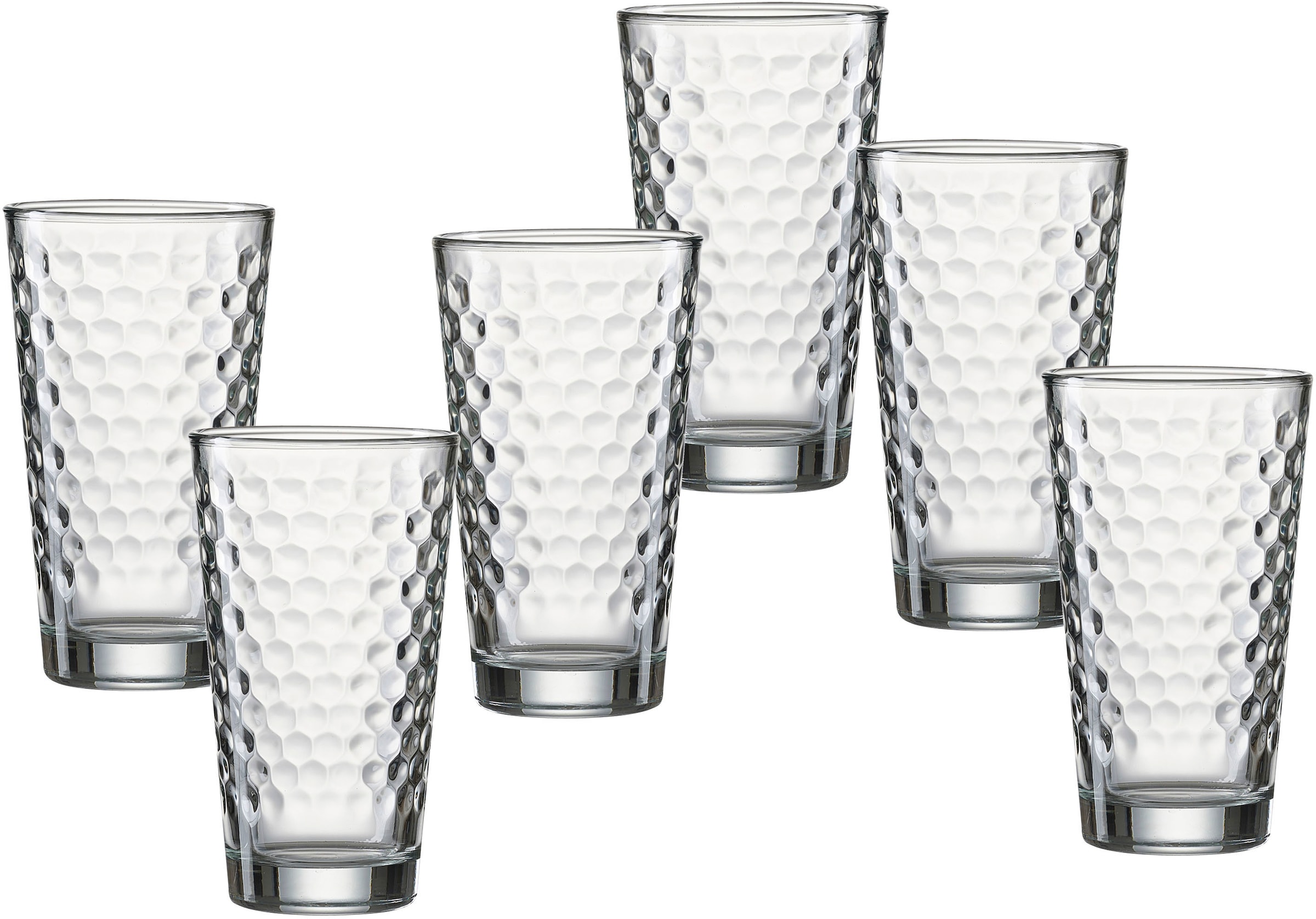 Ritzenhoff & Breker Longdrinkglas »Favo, 6-teilig«, (Set, 6 tlg.), 350 ml