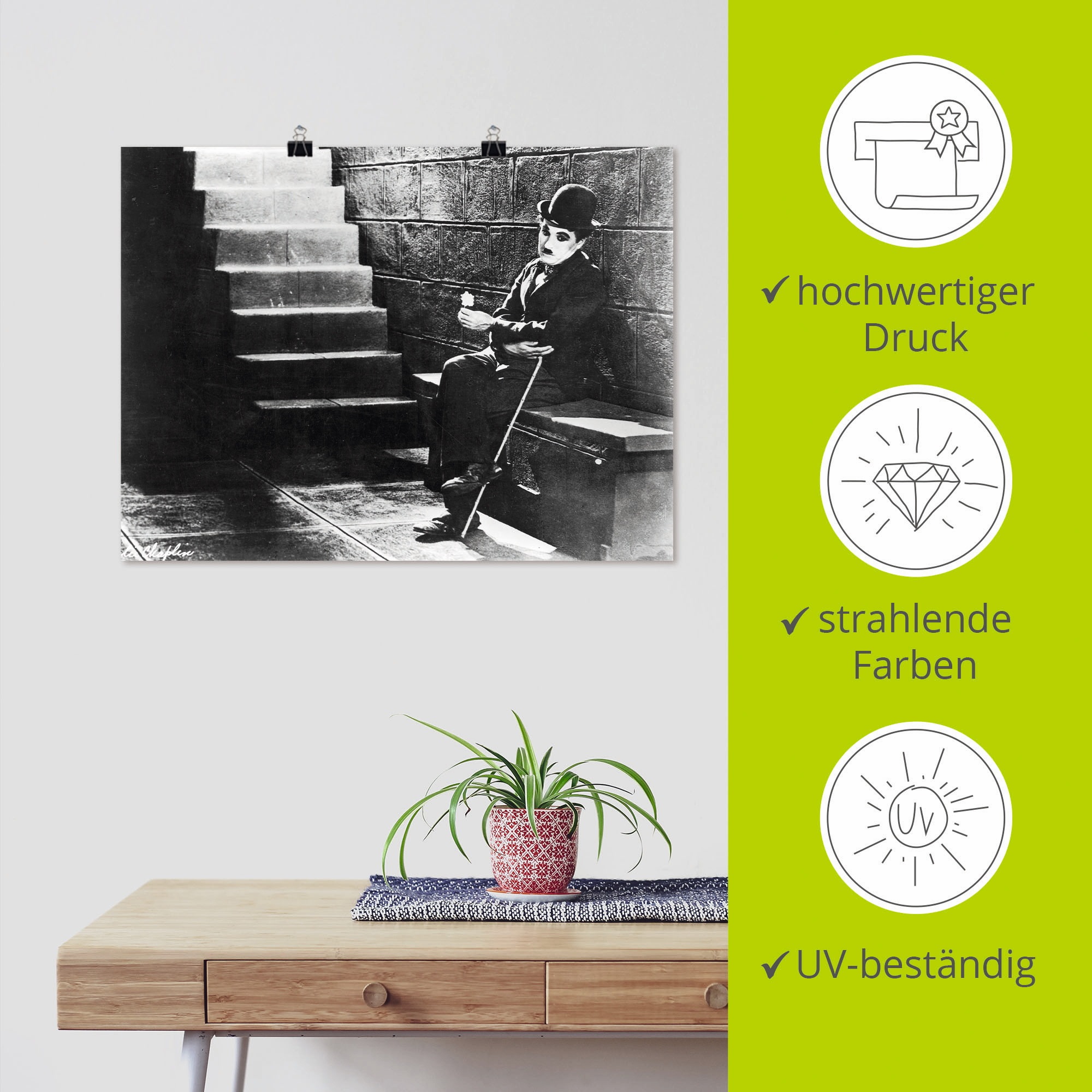 Artland Wandbild »Charlie Chaplin - Lichter der Grossstadt 1931«, Stars, (1 St.), als Poster, Wandaufkleber in verschied. Grössen