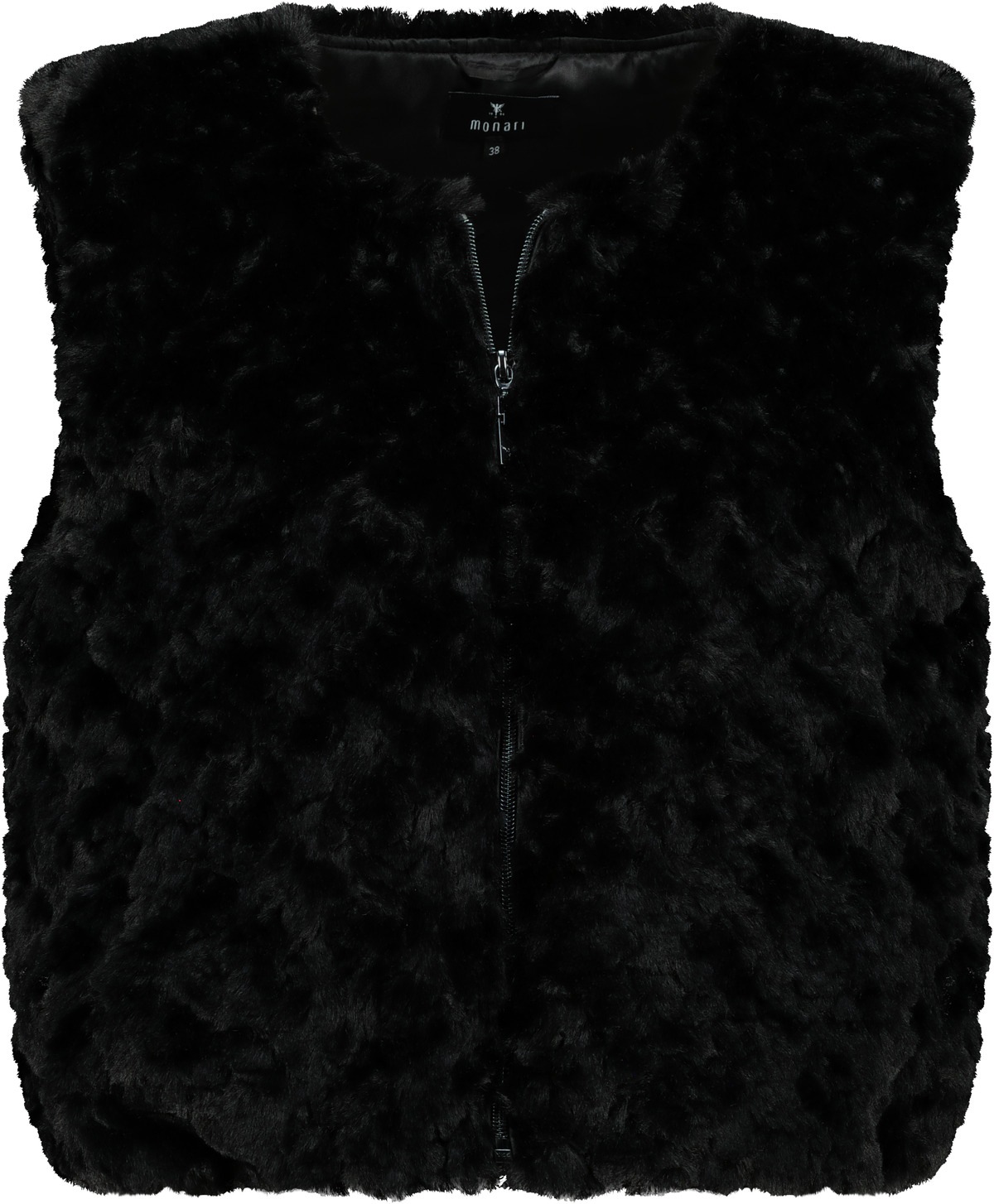 Monari Fellimitatweste »Weste fake fur«, Mit Rundhalsausschnitt
