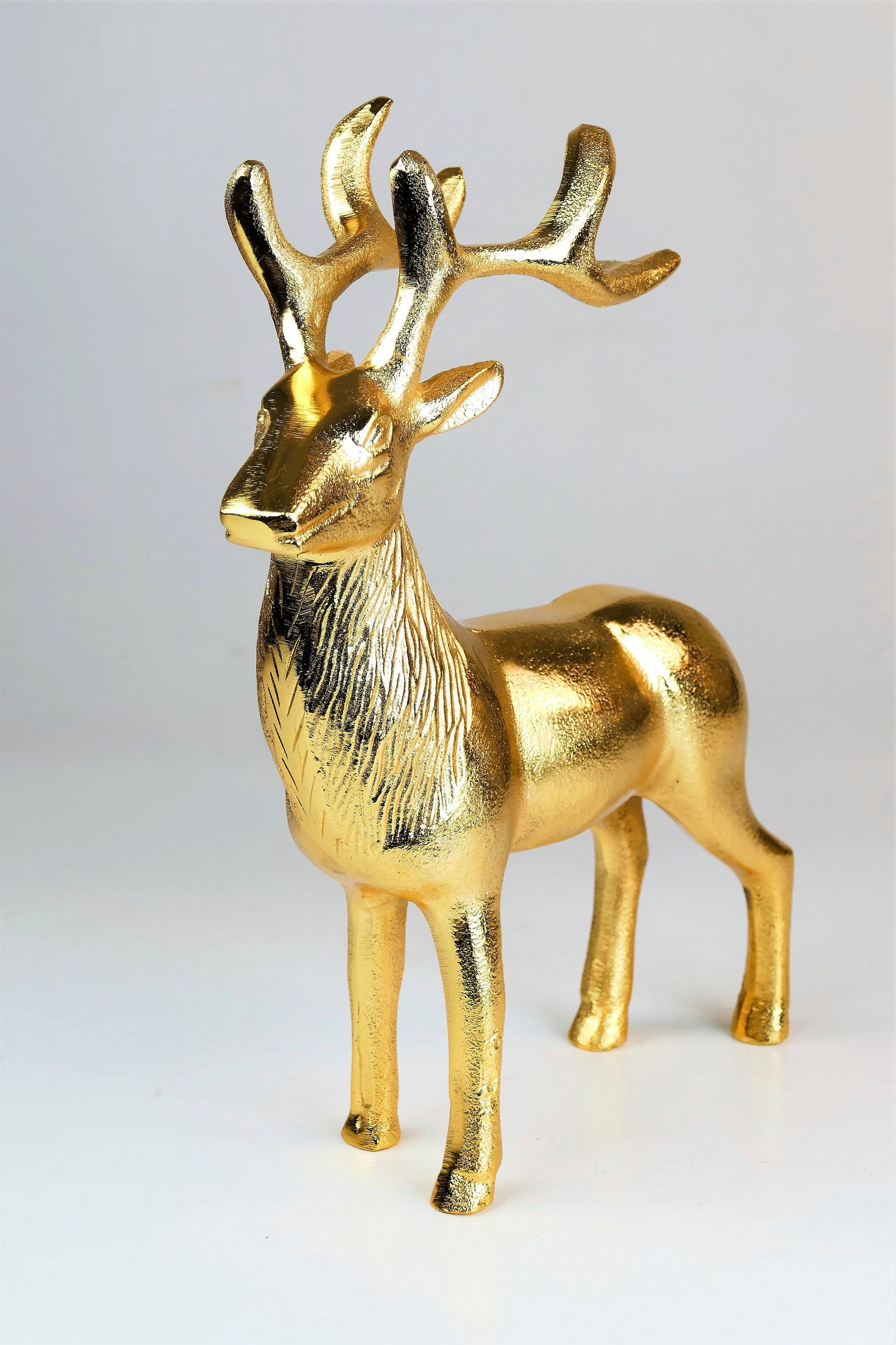 Image of Ackermann - ARTRA Dekofigur »Hirschfigur "Rudolph"«, (1 St.), in Goldfarben, Tischdeko, Gastgeschenke einkaufen bei Ackermann Versand Schweiz
