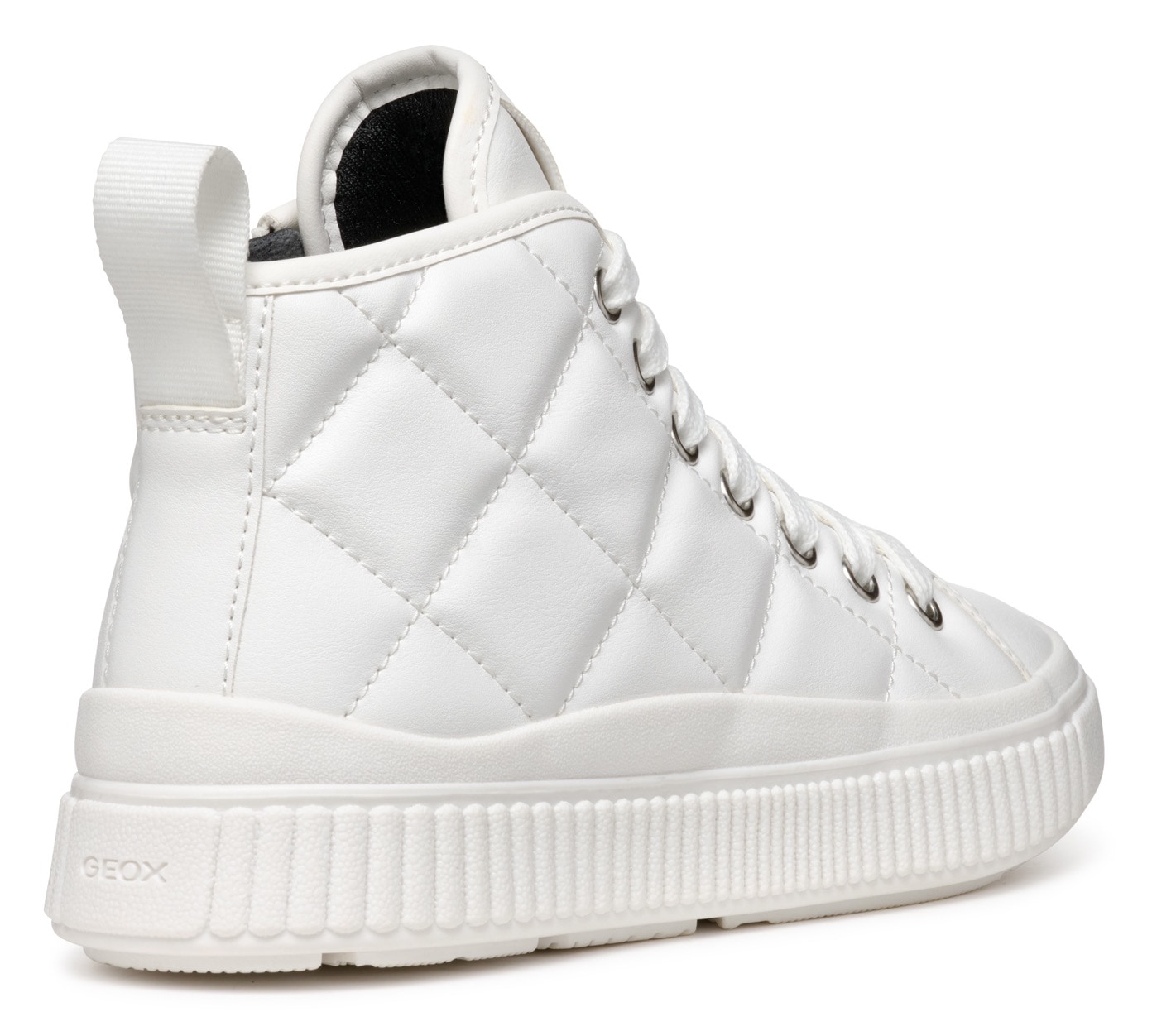 Geox Sneaker »J LAQUINNY GIRL B«, High Top Sneaker, Schnürboots, Freizeitschuh mit Reissverschluss