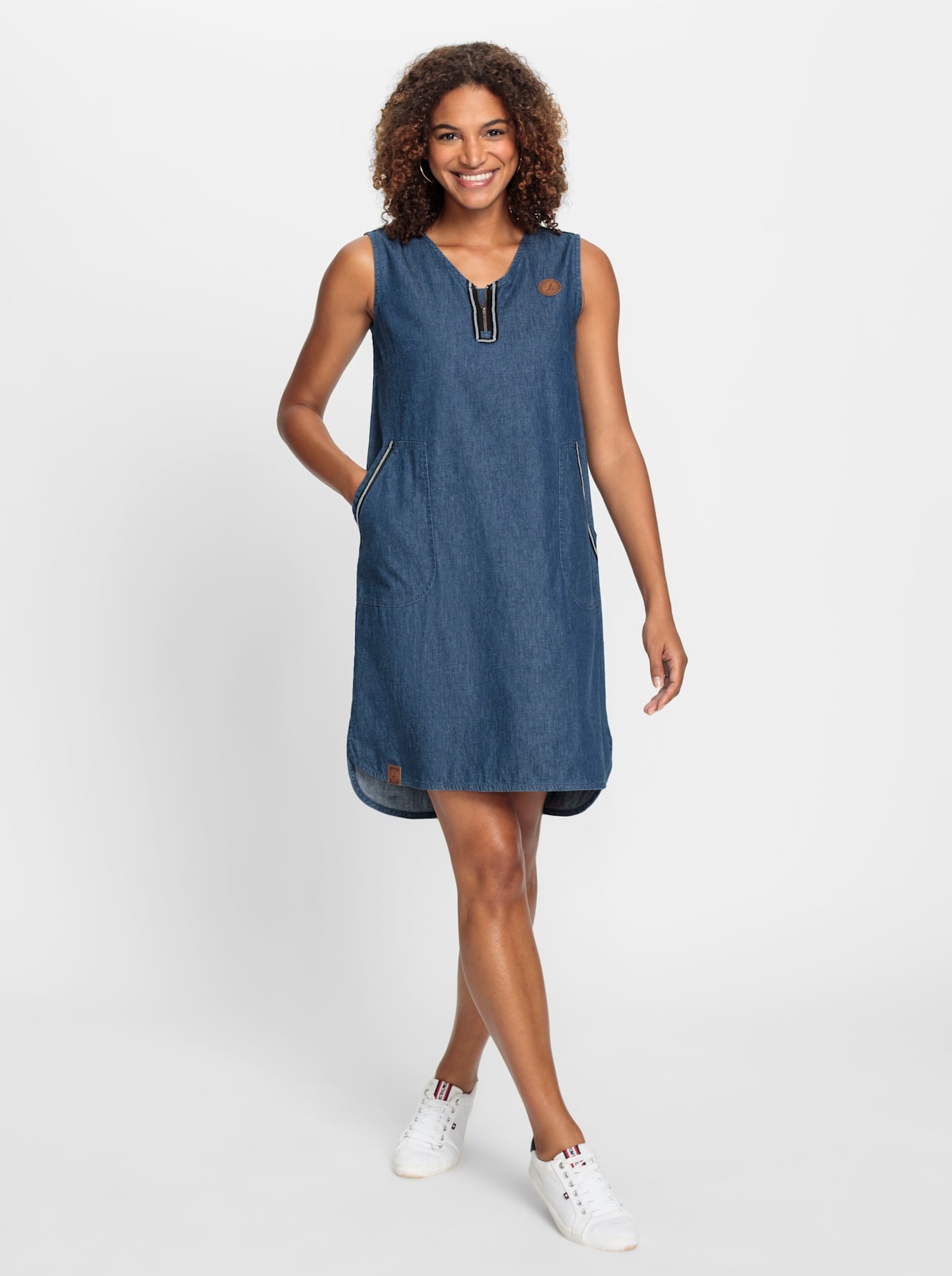 Casual Looks Jeanskleid »Jeans-Kleid« aufgesetzte Taschen