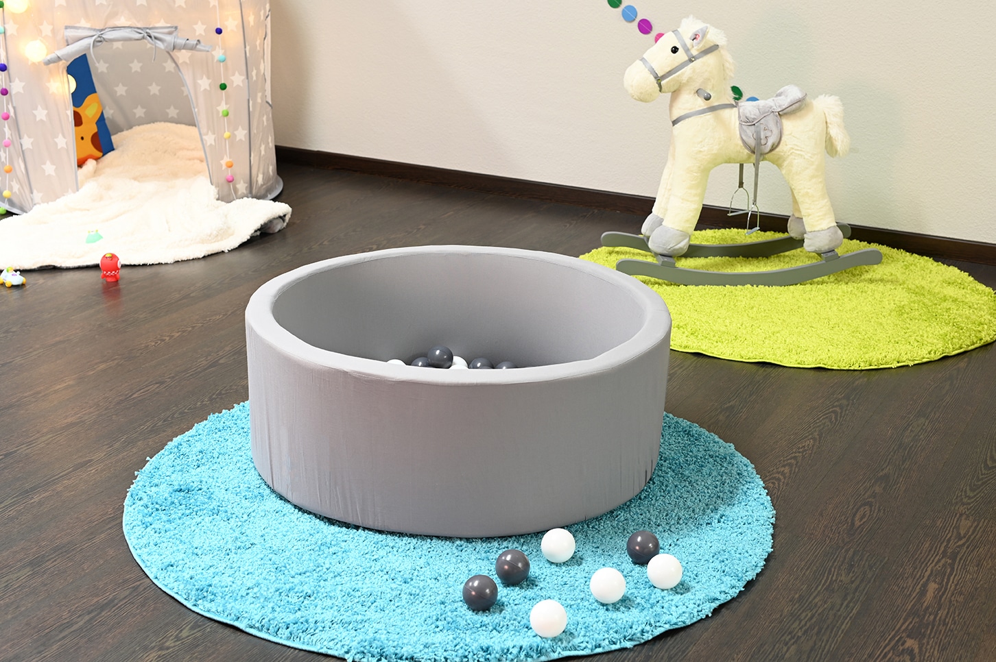 Knorrtoys® Bällebad »Soft, Grey«, mit 100 Bällen Grey/white; Made in Europe