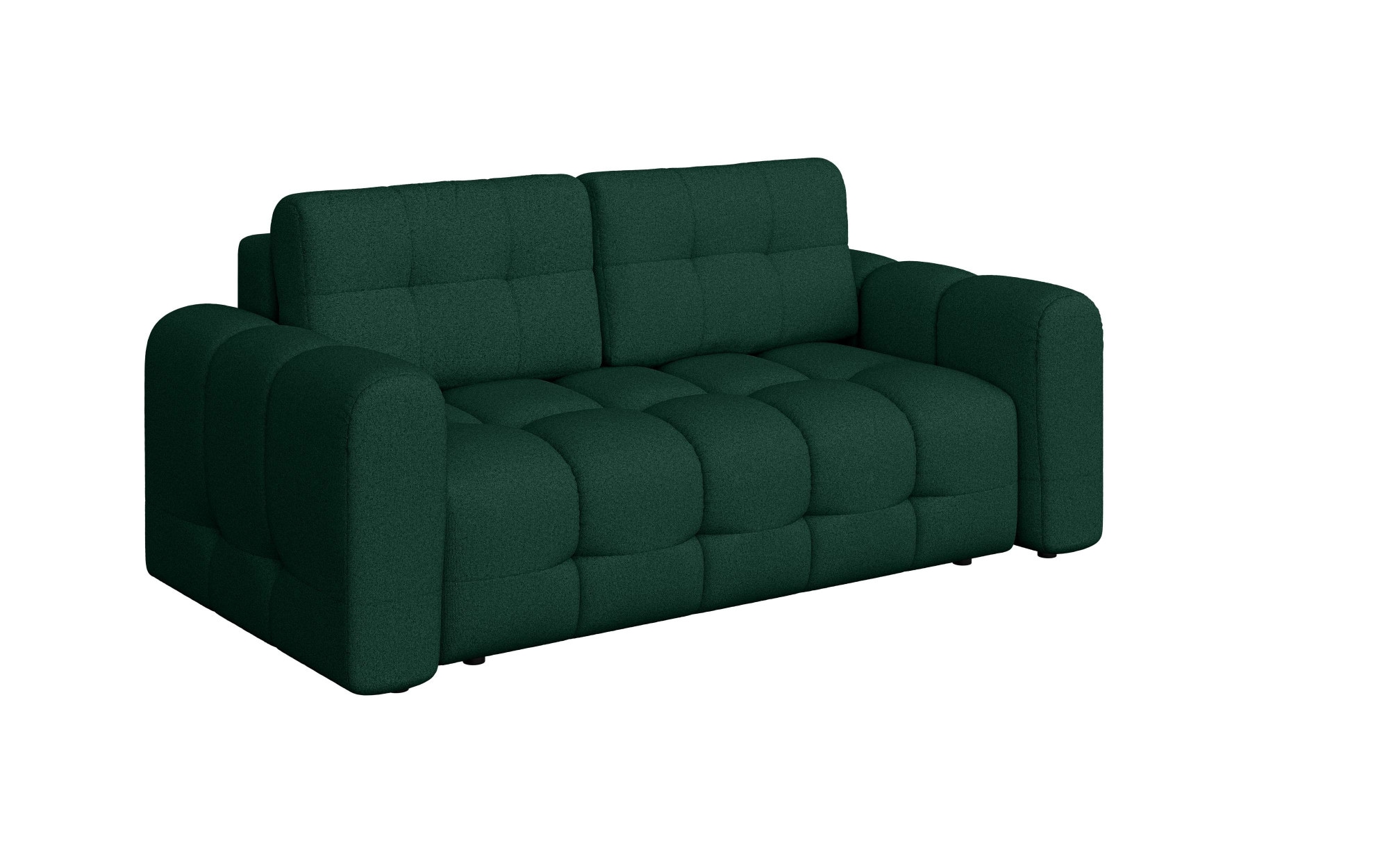 INOSIGN 2-Sitzer »Manilla, trendige Steppung, 2 Rückenkissen, B/T/H 195/107/91 cm«, mit Wellenunterfederung, in verschiedenen Materialien und Farben