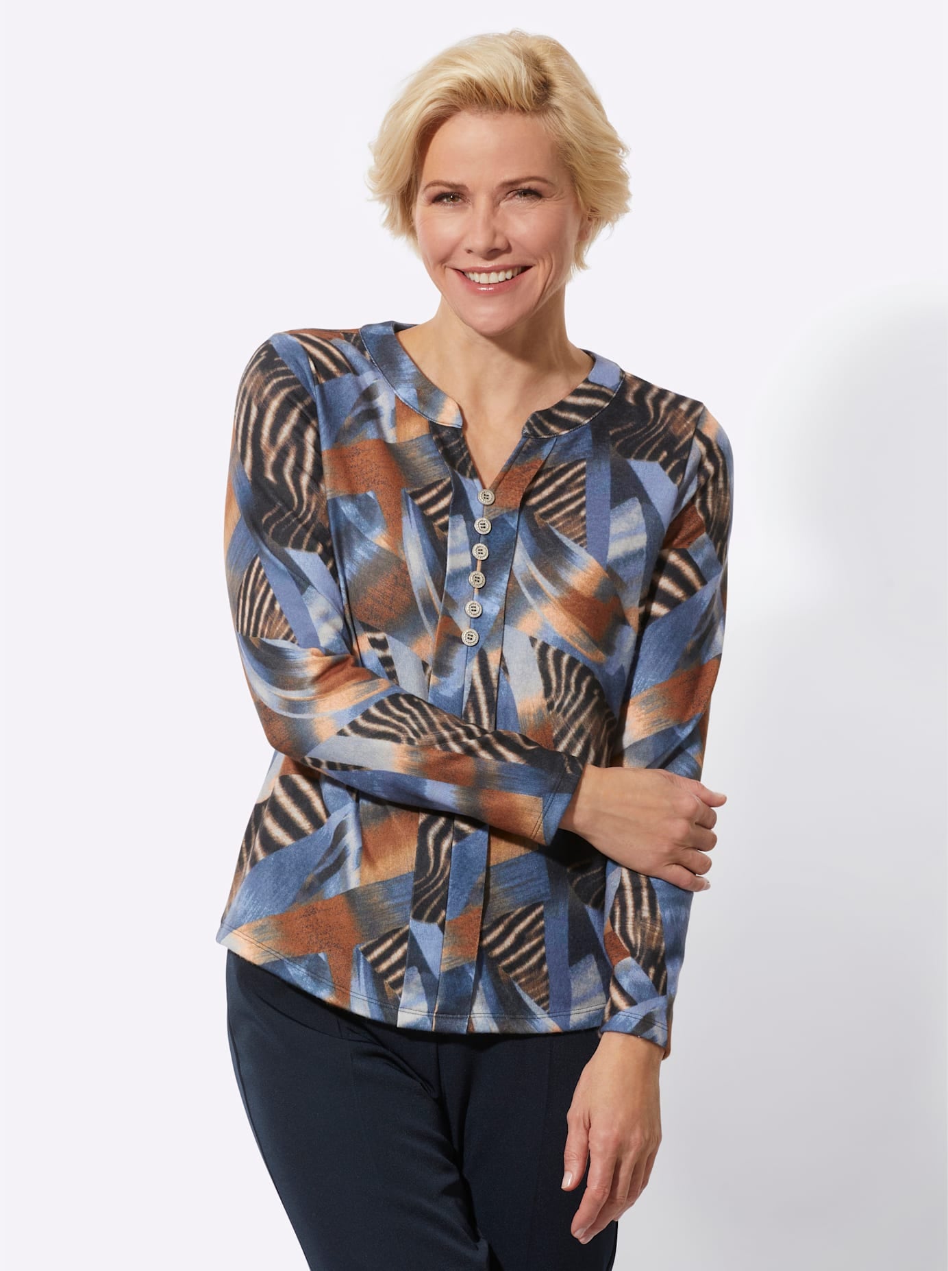 Classic Rundhalsshirt »Winter-Shirt«, (1 tlg.)