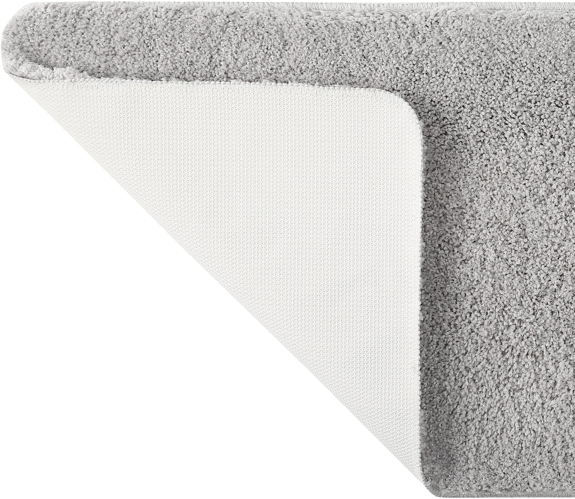 my home Badematte »Glitzer, Badvorleger, Badezimmer Teppich«, rutschhemmend beschichtet, fussbodenheizungsgeeignet-schnell trocknend-strapazierfähig, Badteppich, Akzente durch Glitzer-Garn