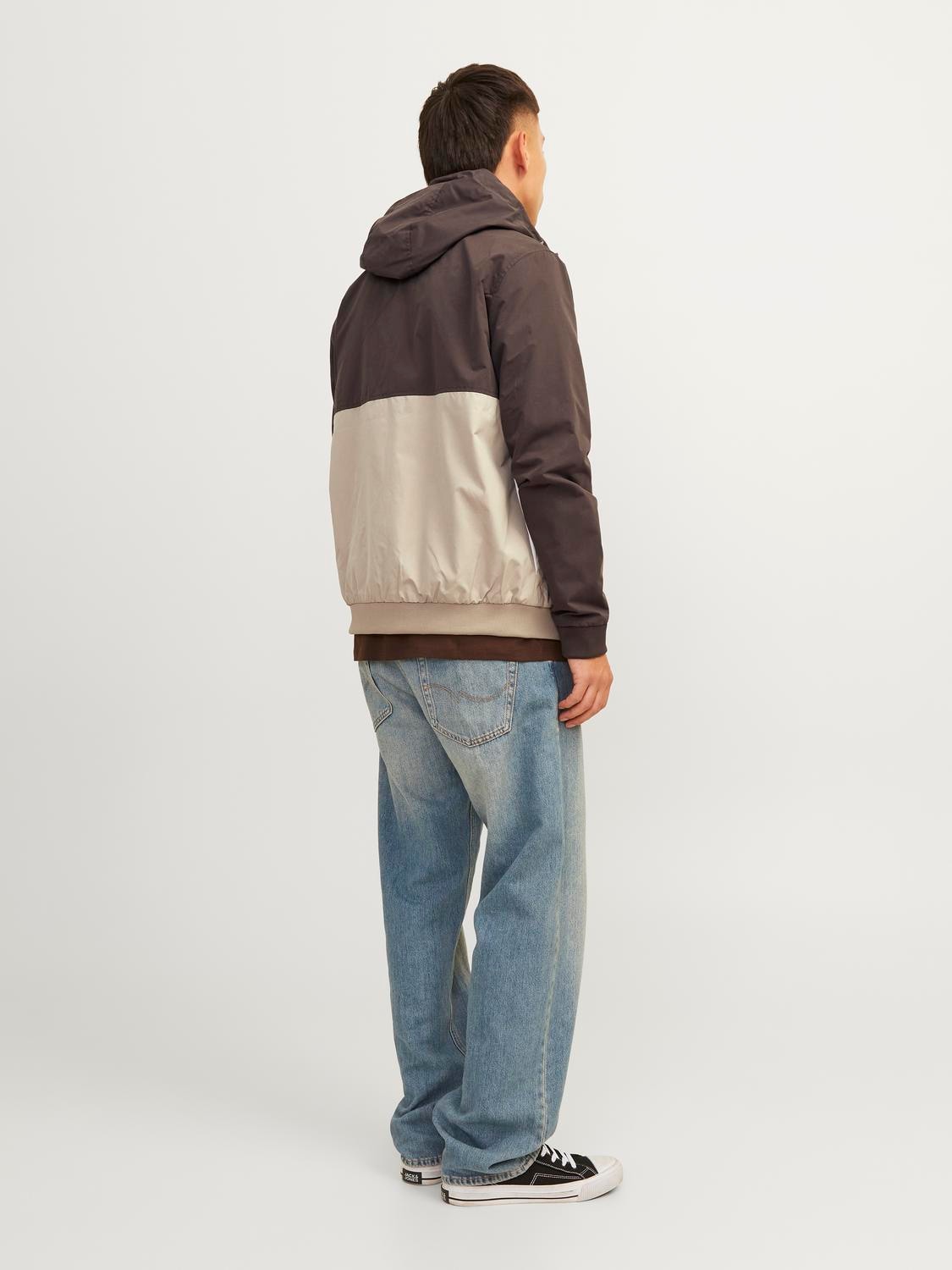 Jack & Jones Blouson »JJERUSH HOOD BOMBER NOOS«, mit Kapuze, mit Logo Schriftzug