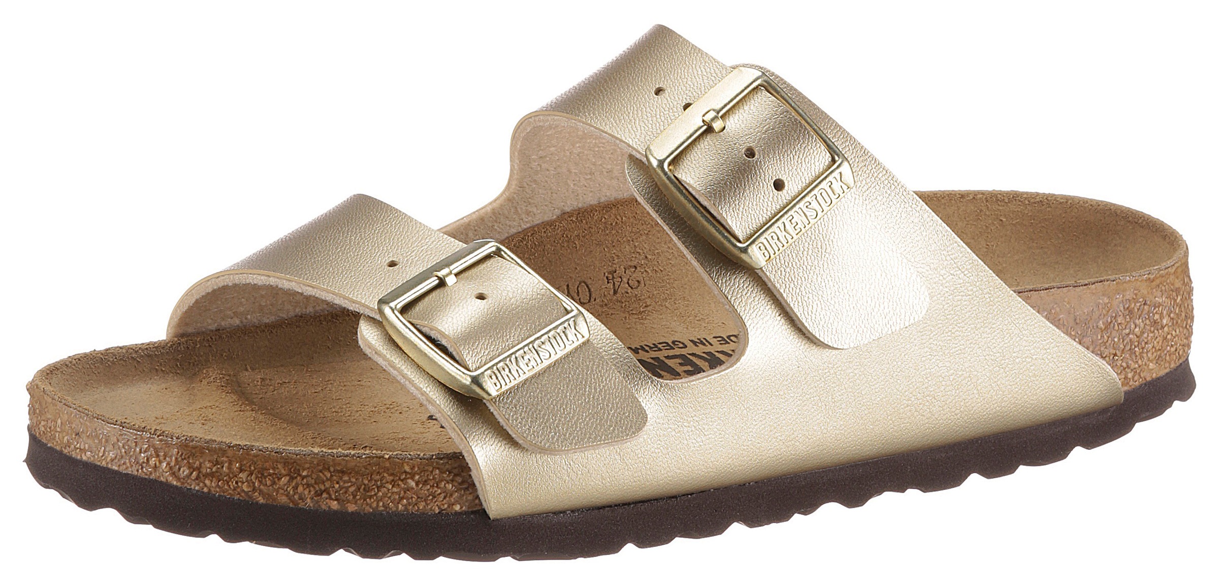 Birkenstock Pantolette »Arizona«, aus glänzendem Birko-Flor, Schuhweite:  schmal online kaufen bei Jelmoli-Versand Schweiz