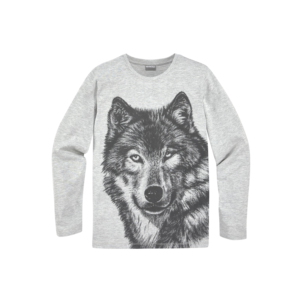 KIDSWORLD Langarmshirt »Wolf«