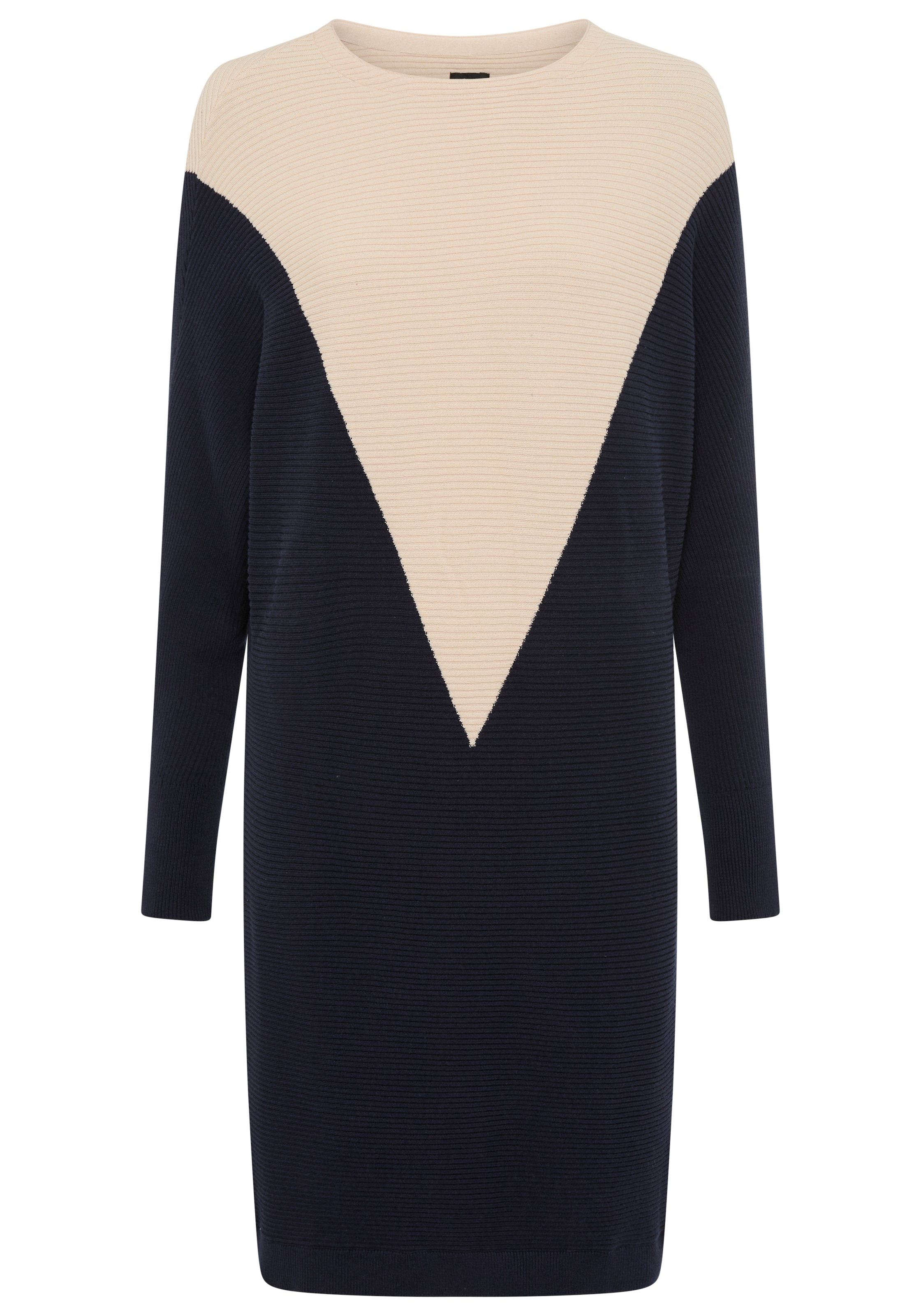 Laura Scott Strickkleid, zweifarbig, aus weicher Baumwollmisch-Qualität