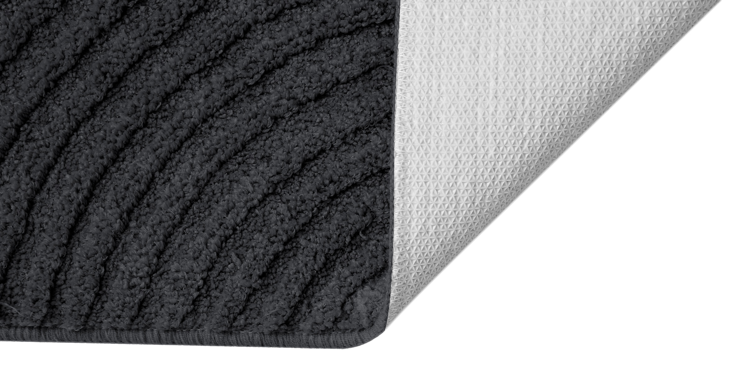 my home Badematte »Ognon, Scandi, Boho, modernes Muster«, rutschhemmend beschichtet, fussbodenheizungsgeeignet-schnell trocknend-strapazierfähig, Badteppich, Uni Farben, Hoch-Tief-Effekt