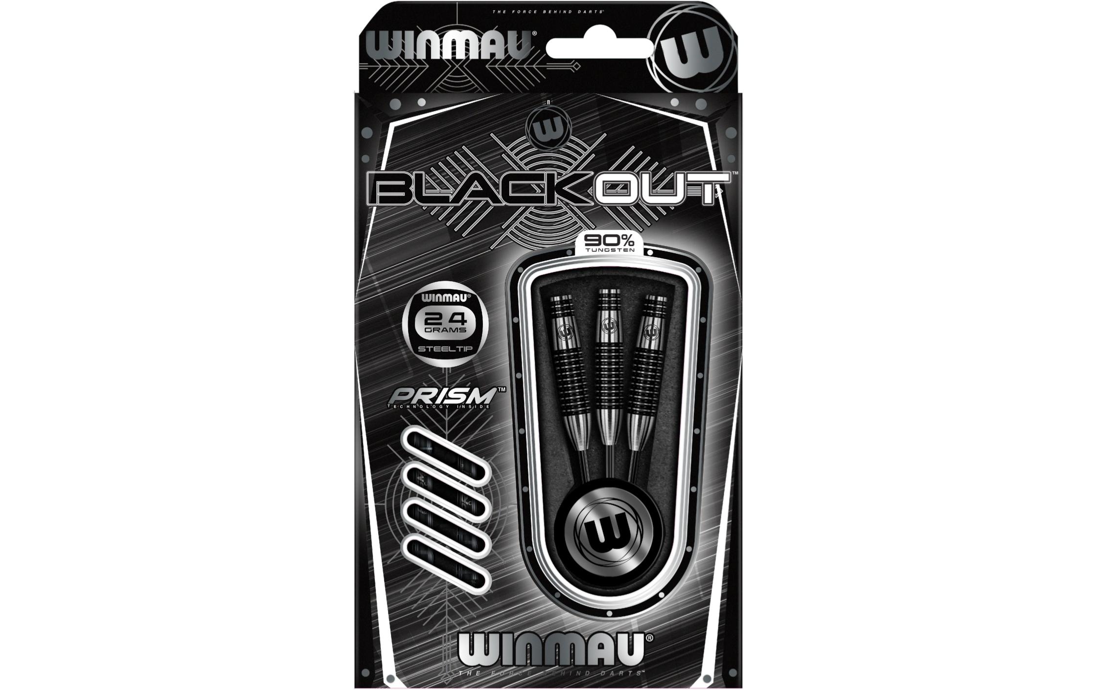 Winmau Dartpfeil »Steeldart Blackout 3 Stück«, (3 St.)