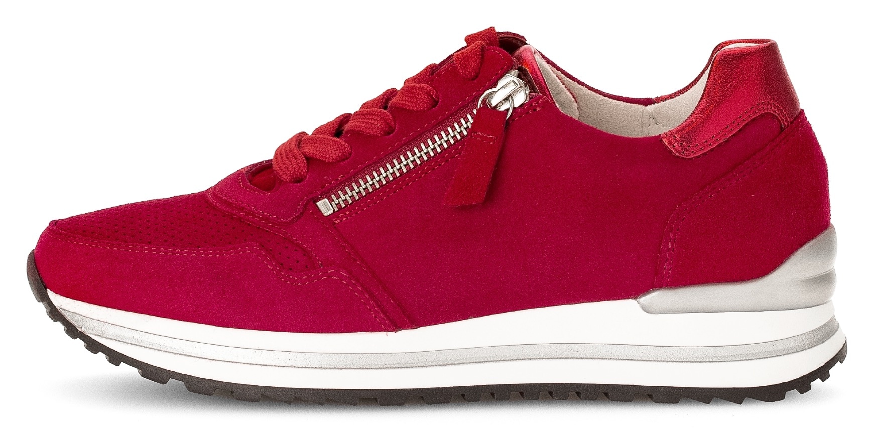 Gabor Keilsneaker »TURIN«, Freizeitschuh, Halbschuh, Schnürschuh mit Wechselfussbett, H-Weite