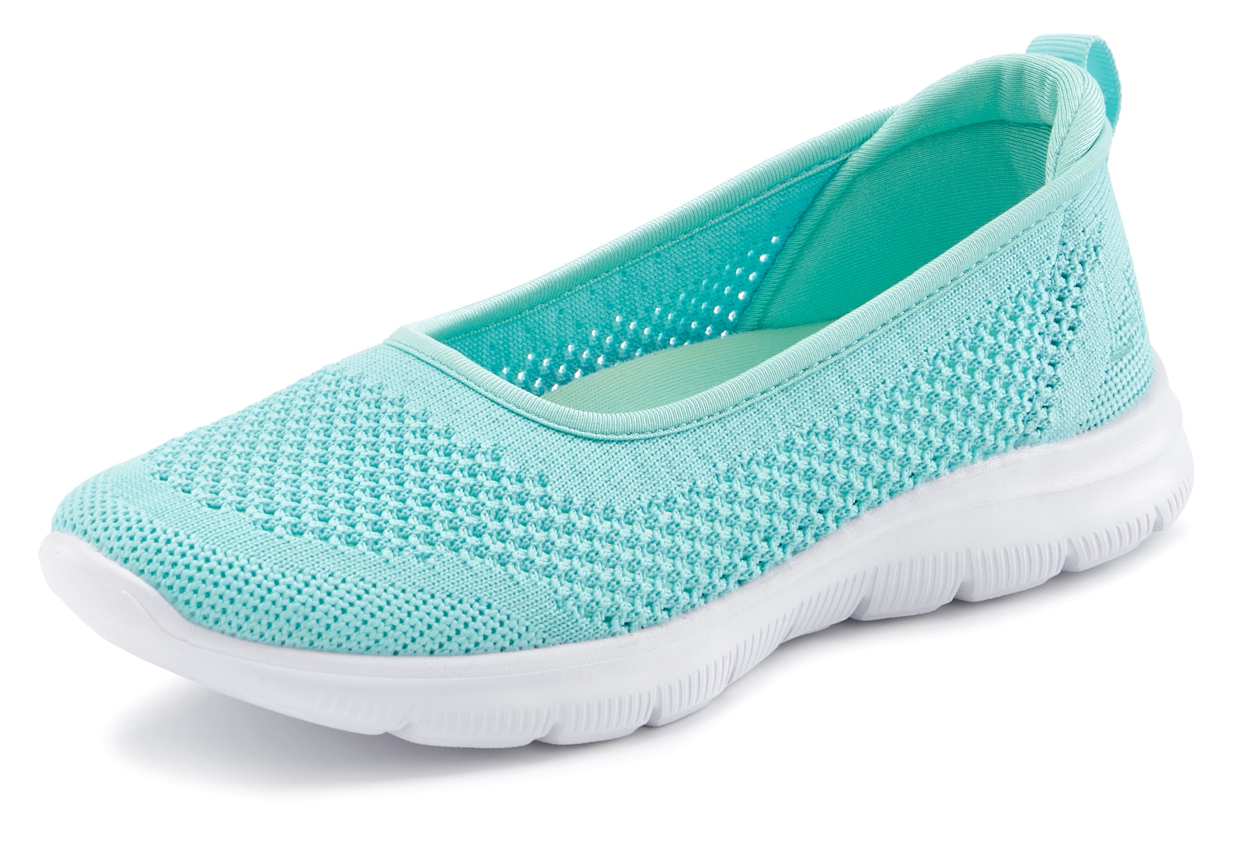 LASCANA Sneaker Ballerinas, ultraleichter Slipper, Slip-On-Sneaker, Freizeitschuh VEGAN