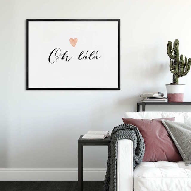 Wall-Art Poster »Oh lálá«, Schriftzug, (1 St.), Poster, Wandbild, Bild,  Wandposter online shoppen | Jelmoli-Versand