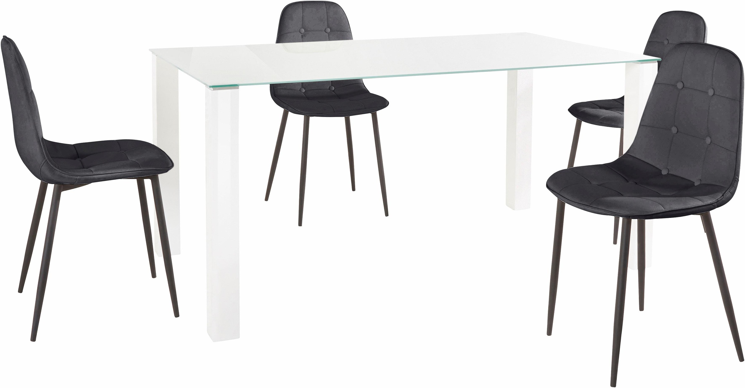 INOSIGN Essgruppe, (Set, 5 tlg.), mit Glastisch, Breite 160 cm online  kaufen | Jelmoli-Versand
