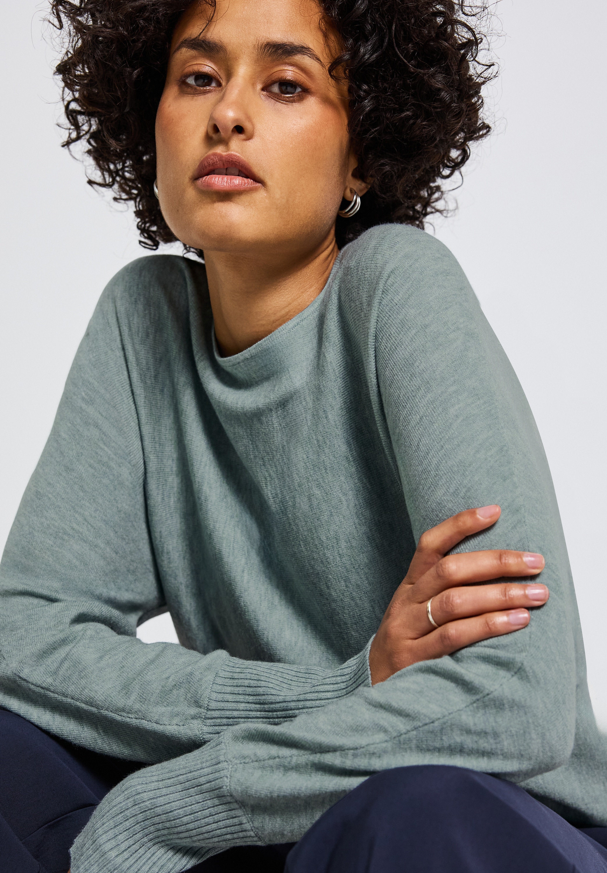 STREET ONE Strickpullover, mit Rippbündchen