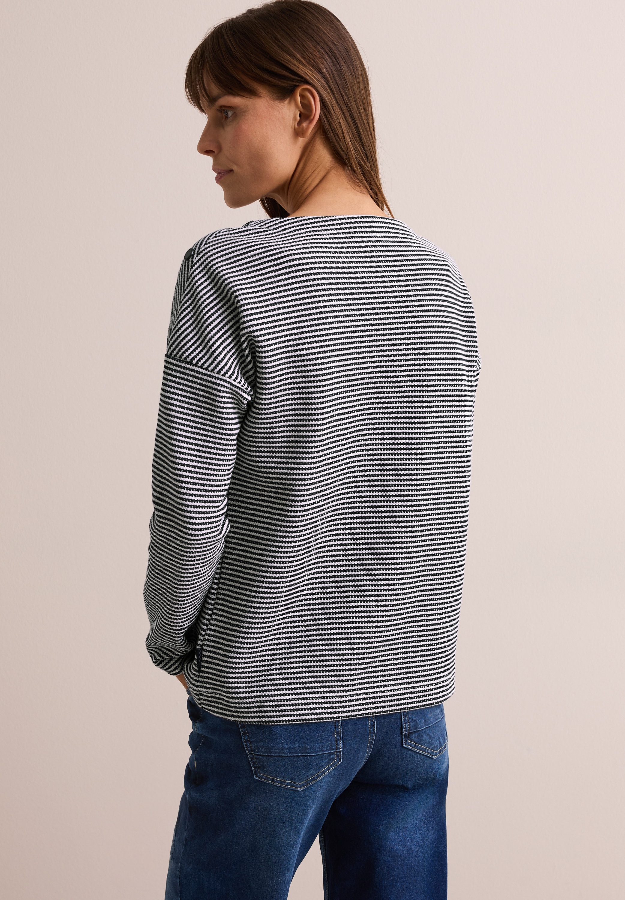 Cecil Langarmshirt, mit Streifenmuster