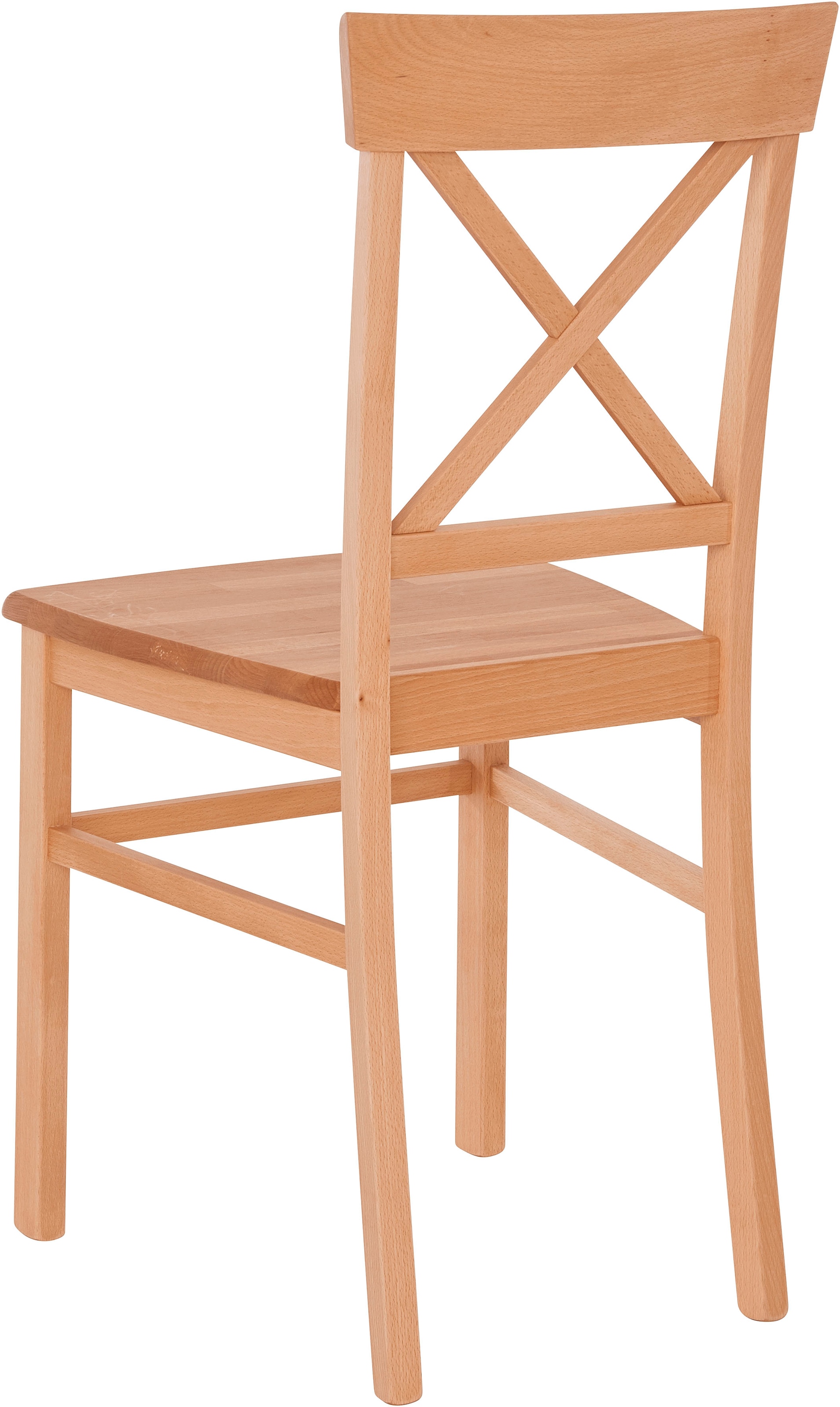 Home affaire 4-Fussstuhl »Jena«, (Set), 2 St., Gestell aus Buche Massivholz