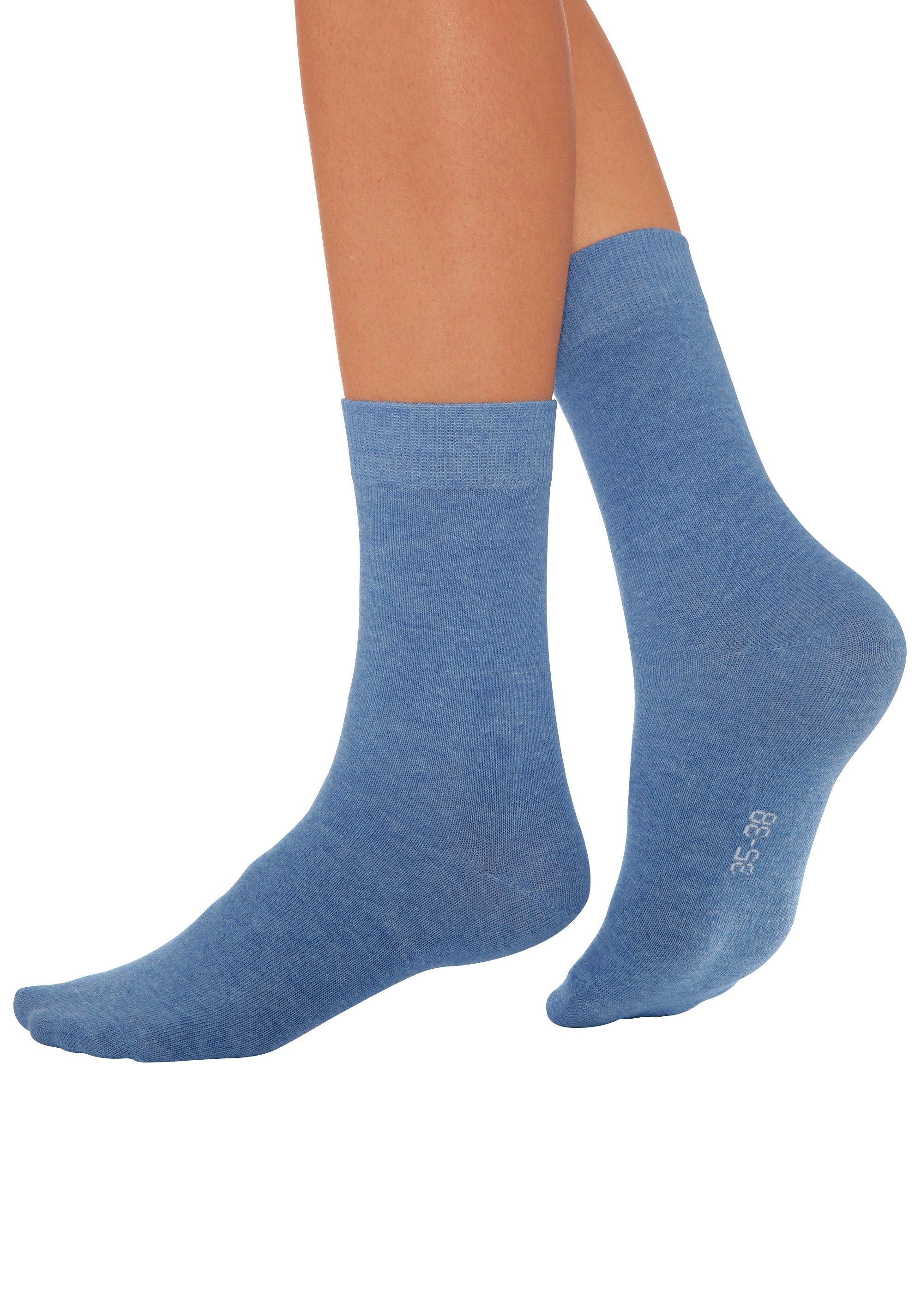 Lavana Basicsocken, (Set, 7 Paar), mit druckfreiem Bündchen