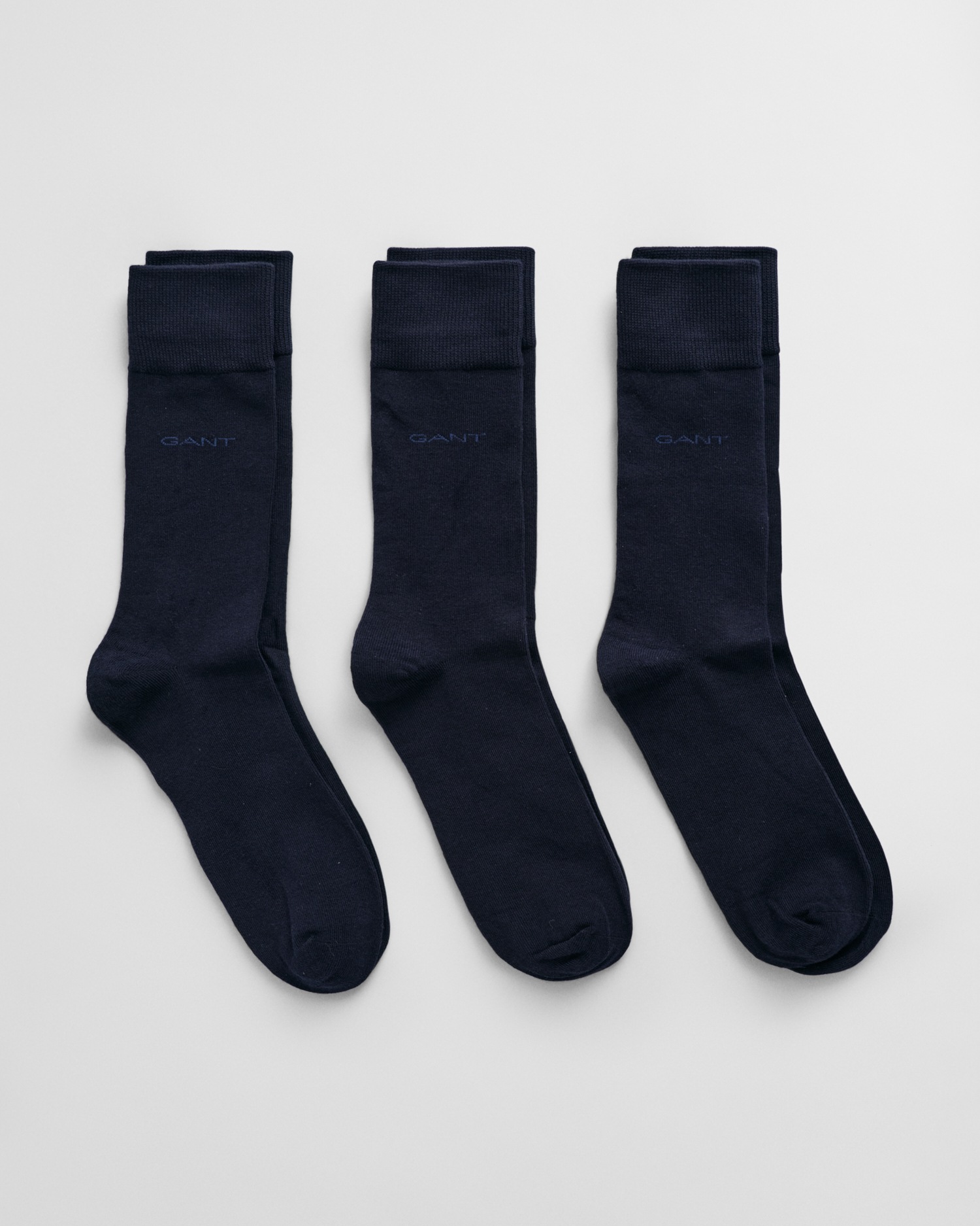 Gant Basicsocken "SOFT COTTON SOCKS 3-PACK" Packung, 3, 3 Stk. tlg. mit Logodruck am Knöchel