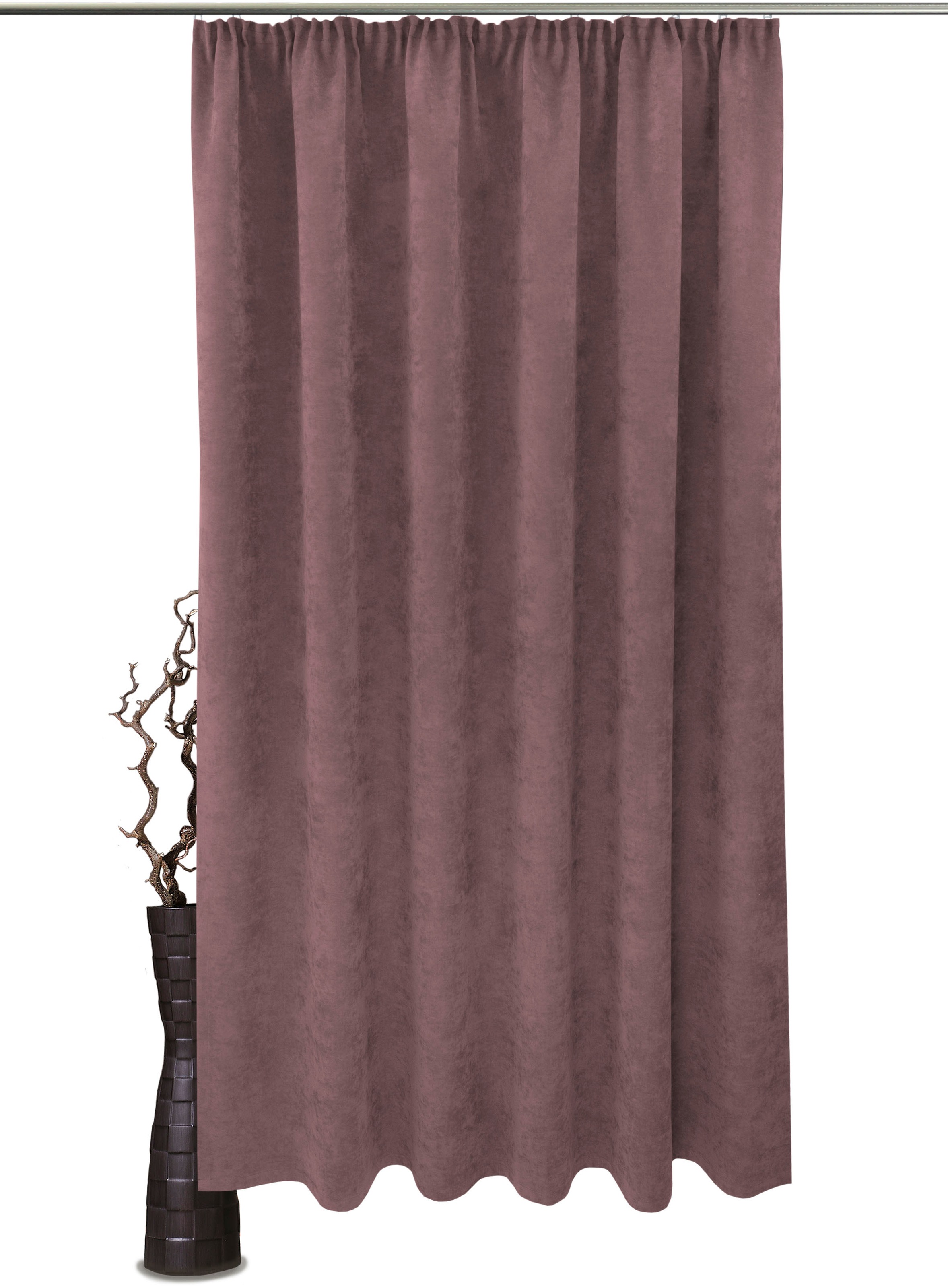 VHG Gardine »Adina«, (1 St.), Deko Samt, Polyester, pflegeleicht, nach Mass kaufen