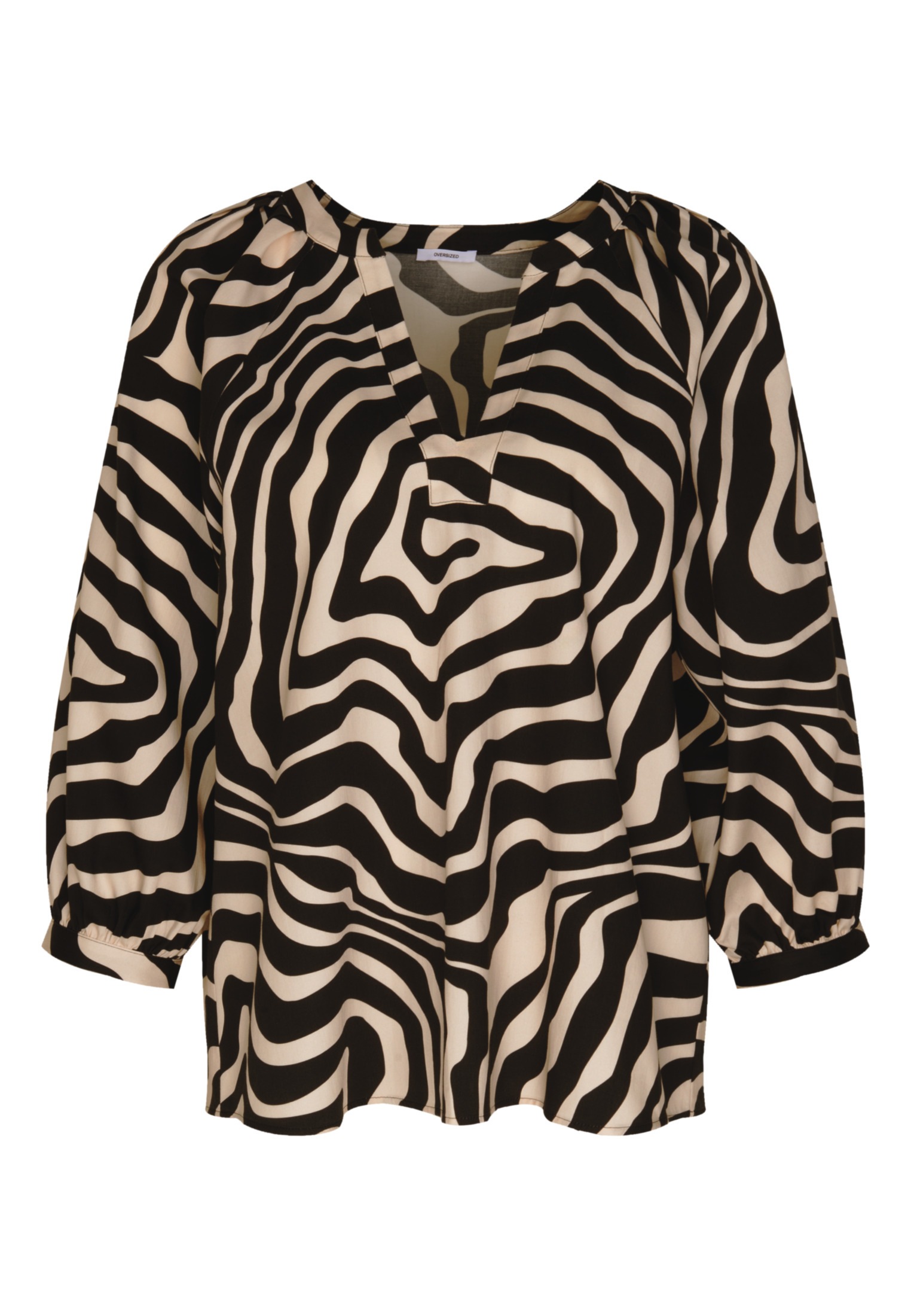 seidensticker Shirtbluse »Schwarze Rose«, 3/4-Arm Rundhals Druck
