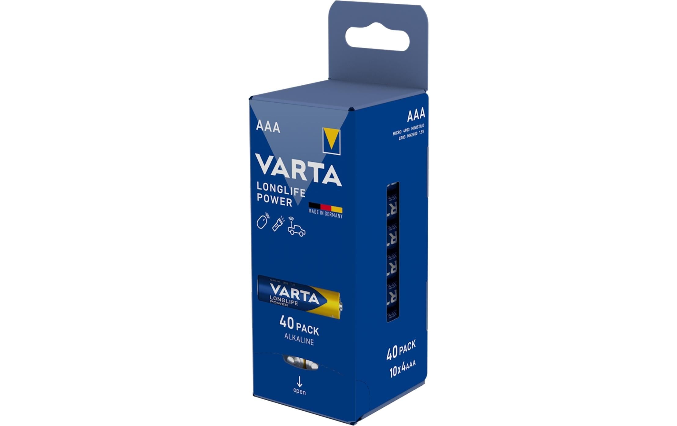 VARTA Batterie »Longlife Power AAA 4«