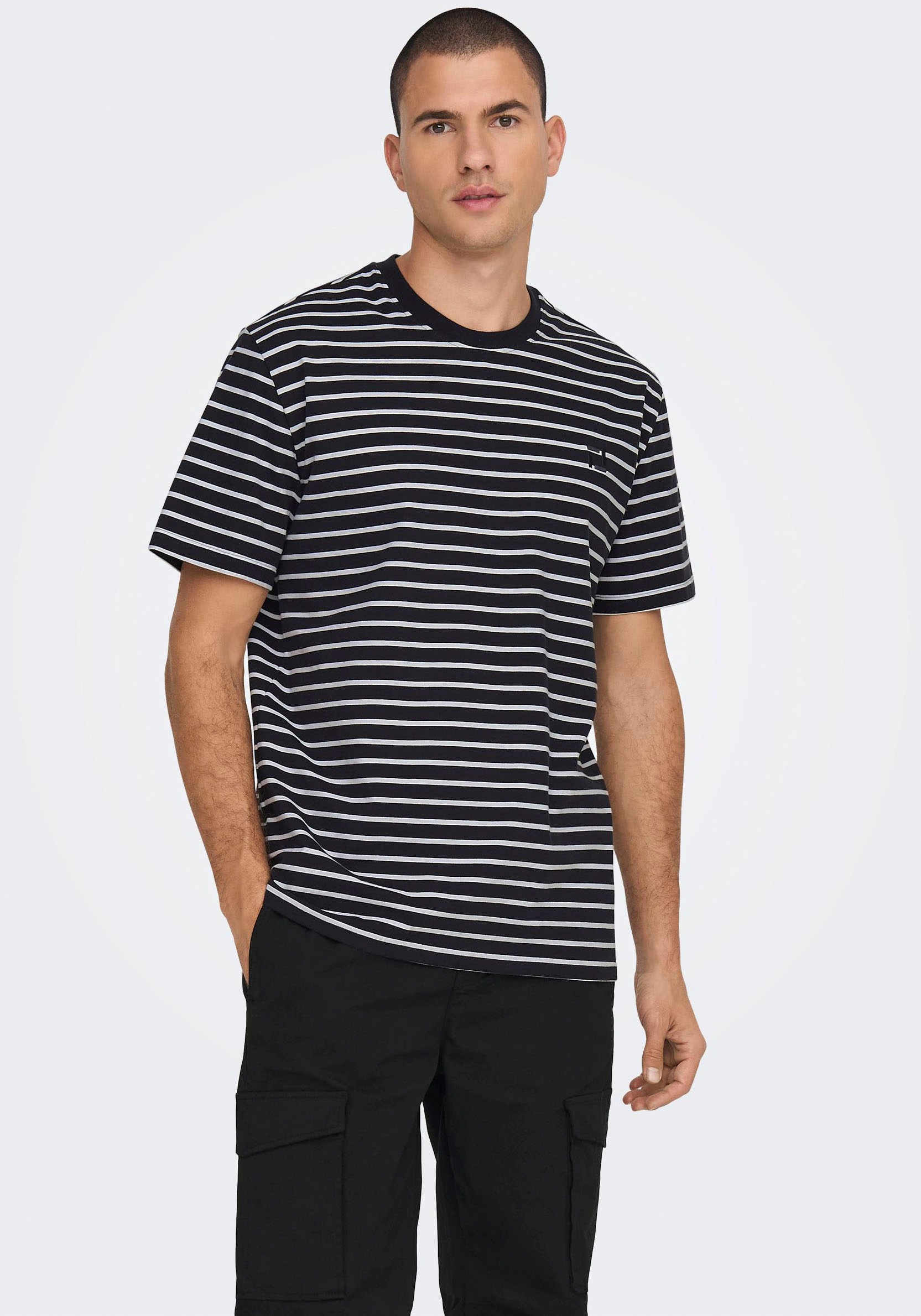 ONLY & SONS Rundhalsshirt »ONSHENRY REG STRIPE TEE« kaufen