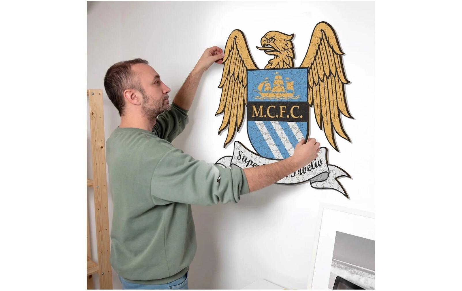 Puzzle »Iconic Man City FC – Retro Logo«, Holzart: Birke (Herkunftsland: China)