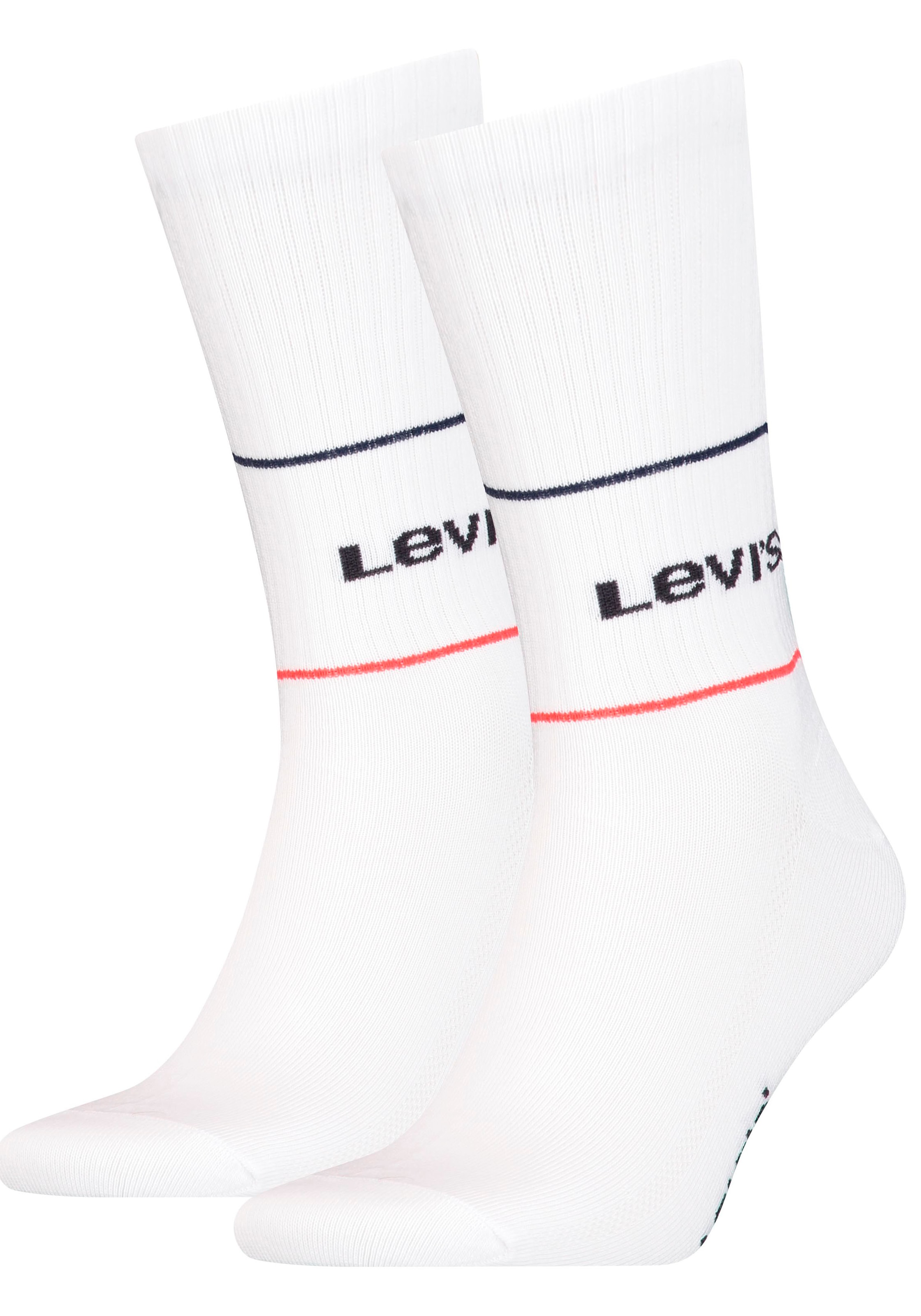 Levi's® Socken »LEVIS SHORT CUT LOGO SPORT 2P« Packung, 2er Pack, 2 Paar tlg. mit breitem Logobund