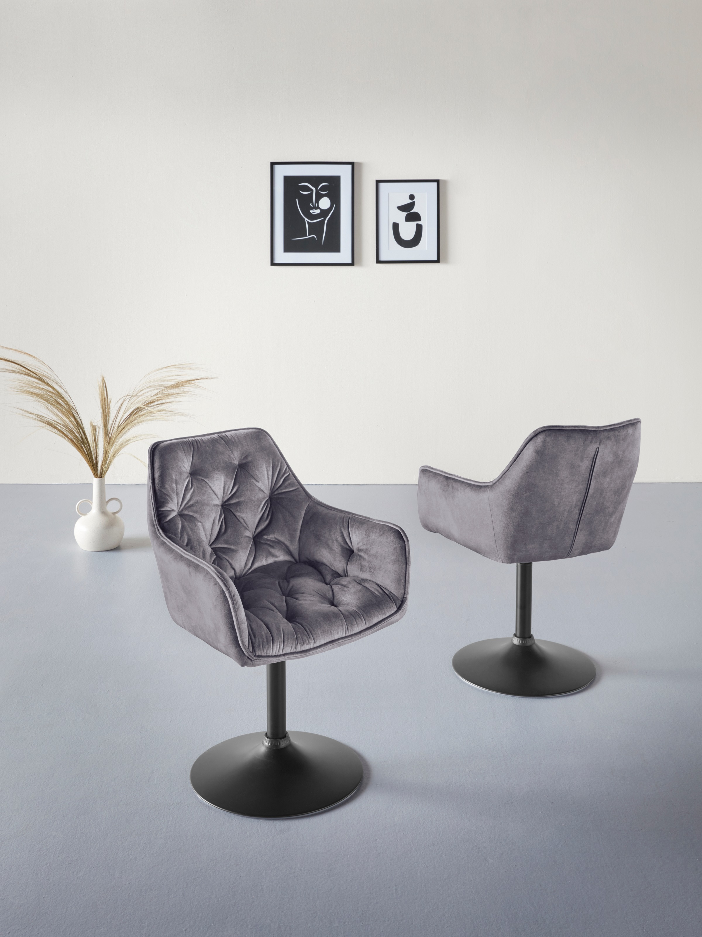 HELA Esszimmerstuhl "BIRTE" (Set) 1 Stk.Drehfunktion, als Einzelstuhl oder im 2er-Set