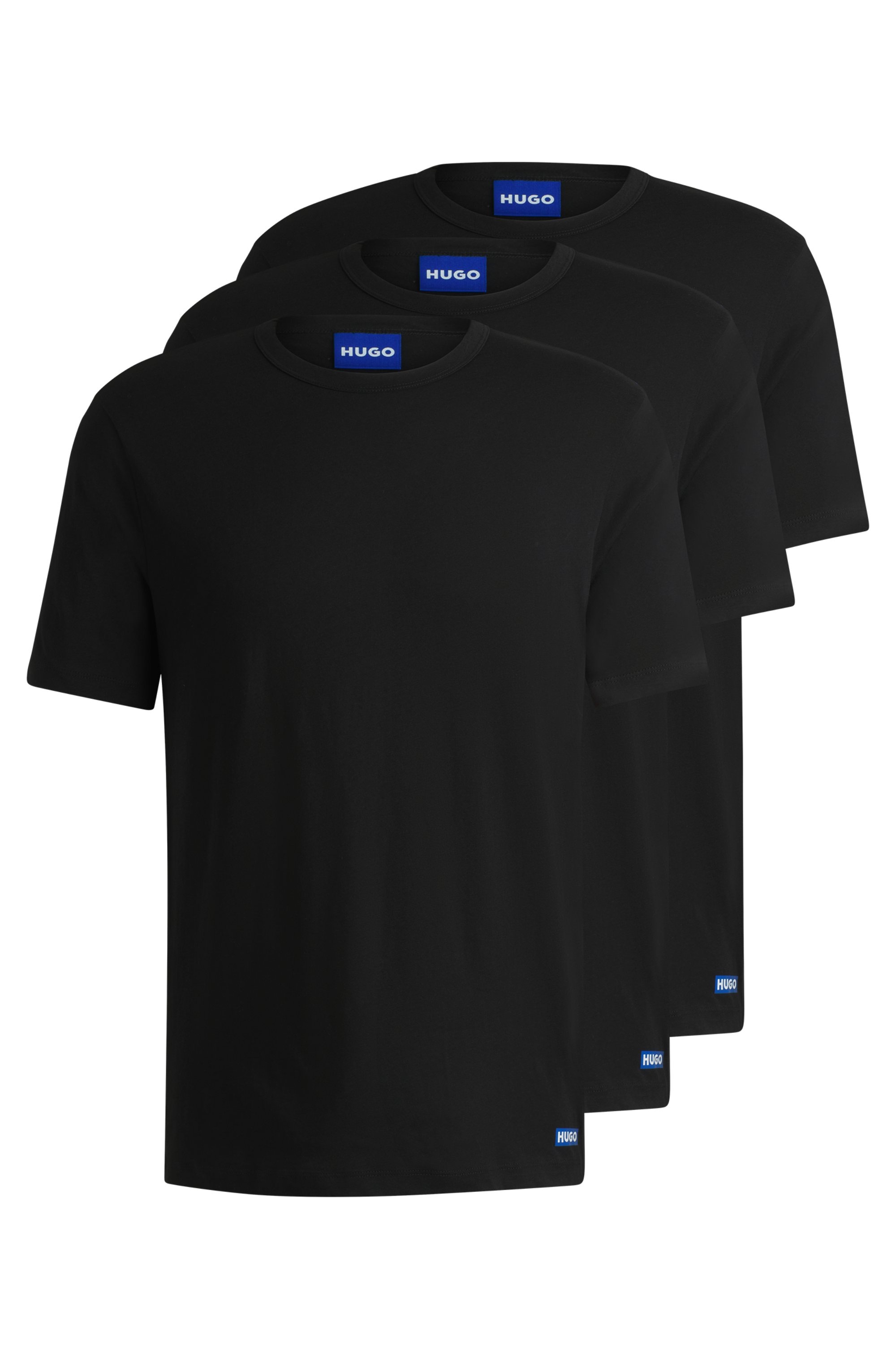 HUGO Blue T-Shirt »BLUE Naolo« Packung, 2 Stk. mit kleinem Label am Saum