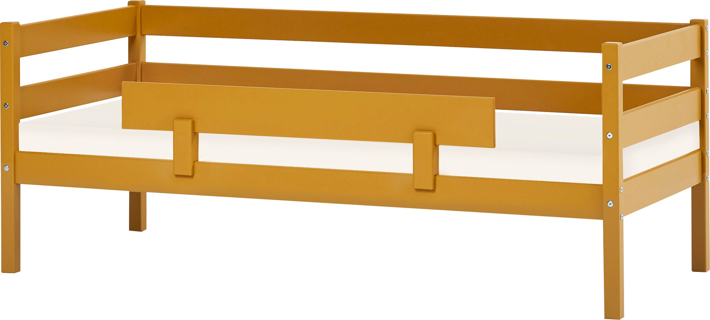 Hoppekids Einzelbett "ECO Comfort Kinderbett, Kiefer Massivholz, Jugendbett inkl. Rollrost" 70x160 cm, wahlweise in verschieden Farben/ Matratze/ Absturzsicherung